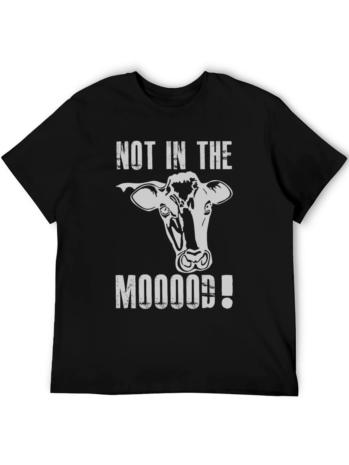 Not in the Mooood! Cow Graphic T-Shirt
