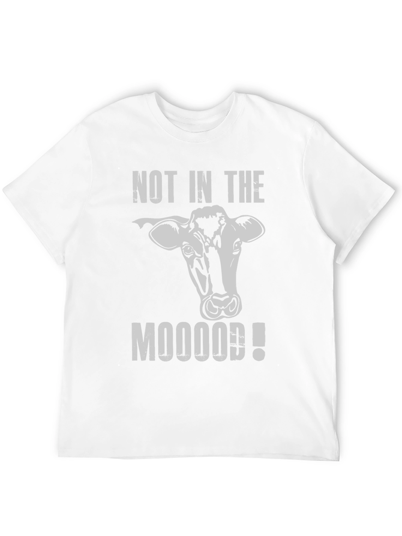 Not in the Mooood! Cow Graphic T-Shirt