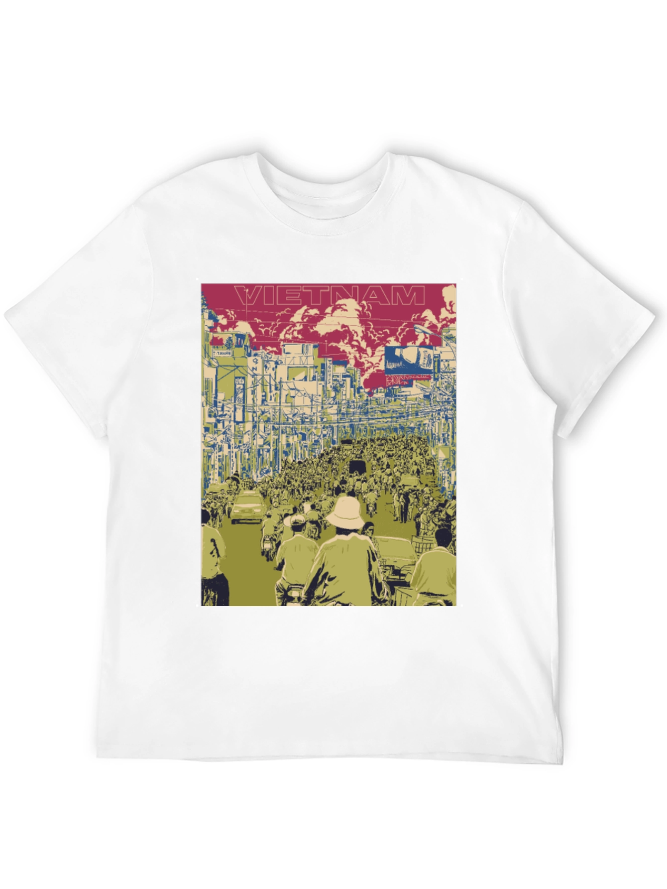 Vietnam Street Scene Graphic Tee - Black