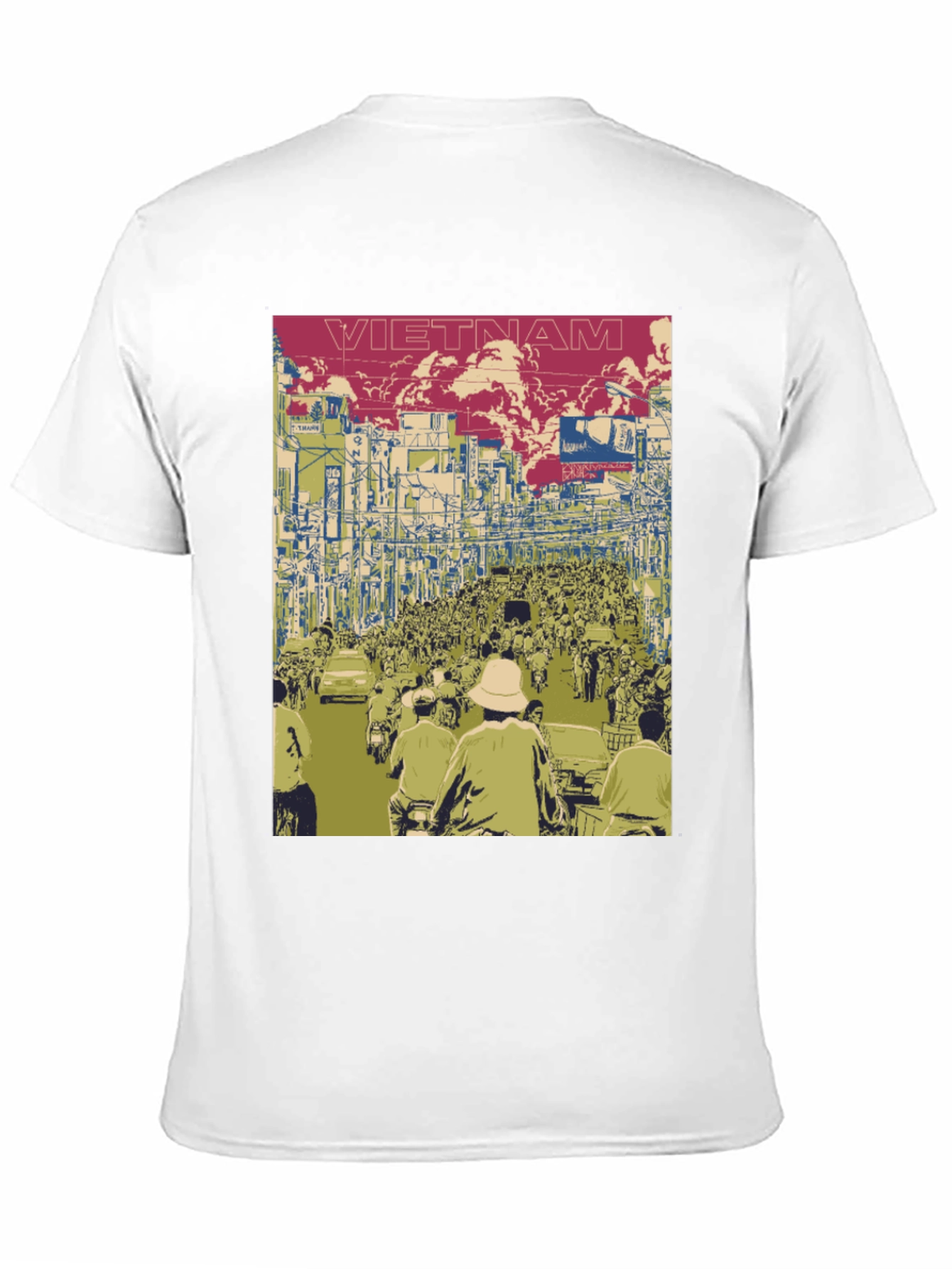 Vietnam Street Scene Graphic Tee - Black