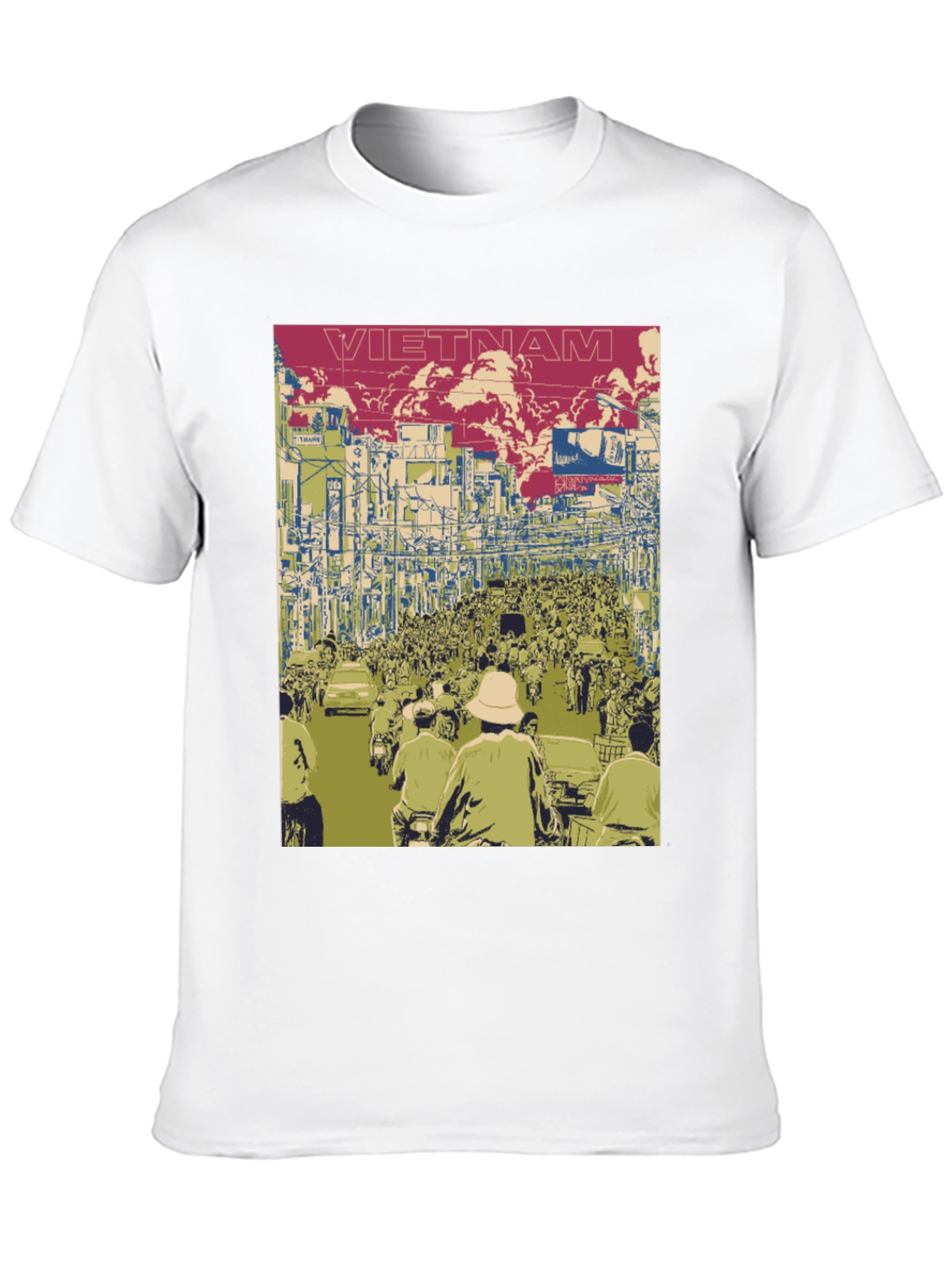 Vietnam Street Scene Graphic Tee - Black