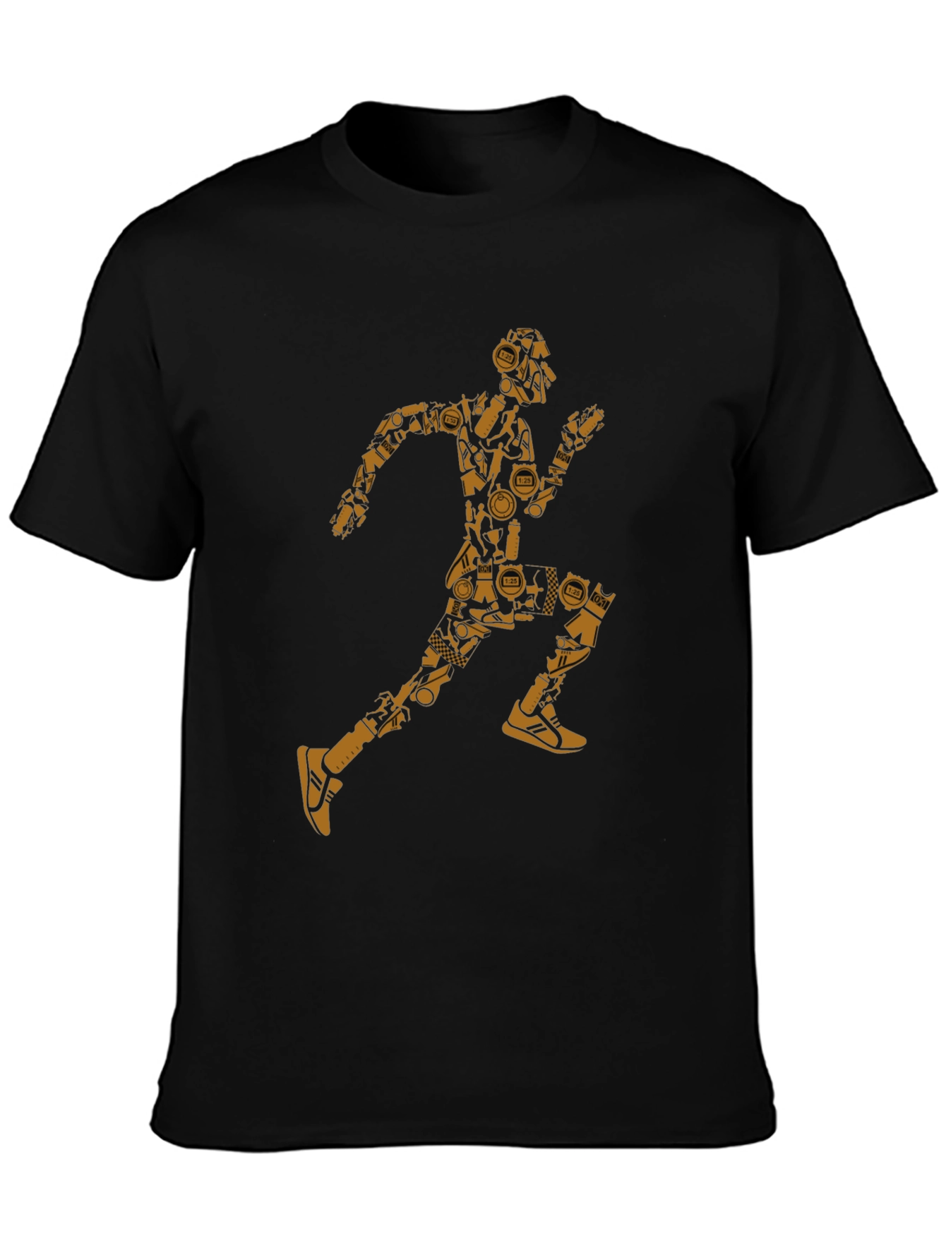 Running Man Graphic Tee - Black