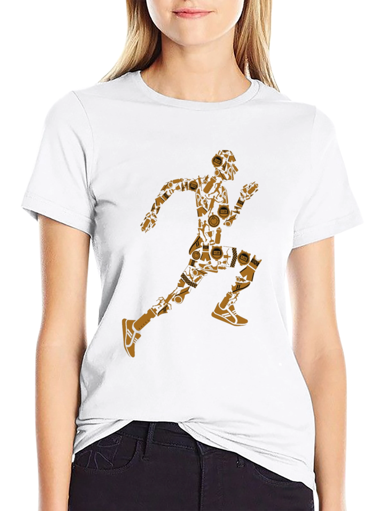 Running Man Graphic Tee - Black