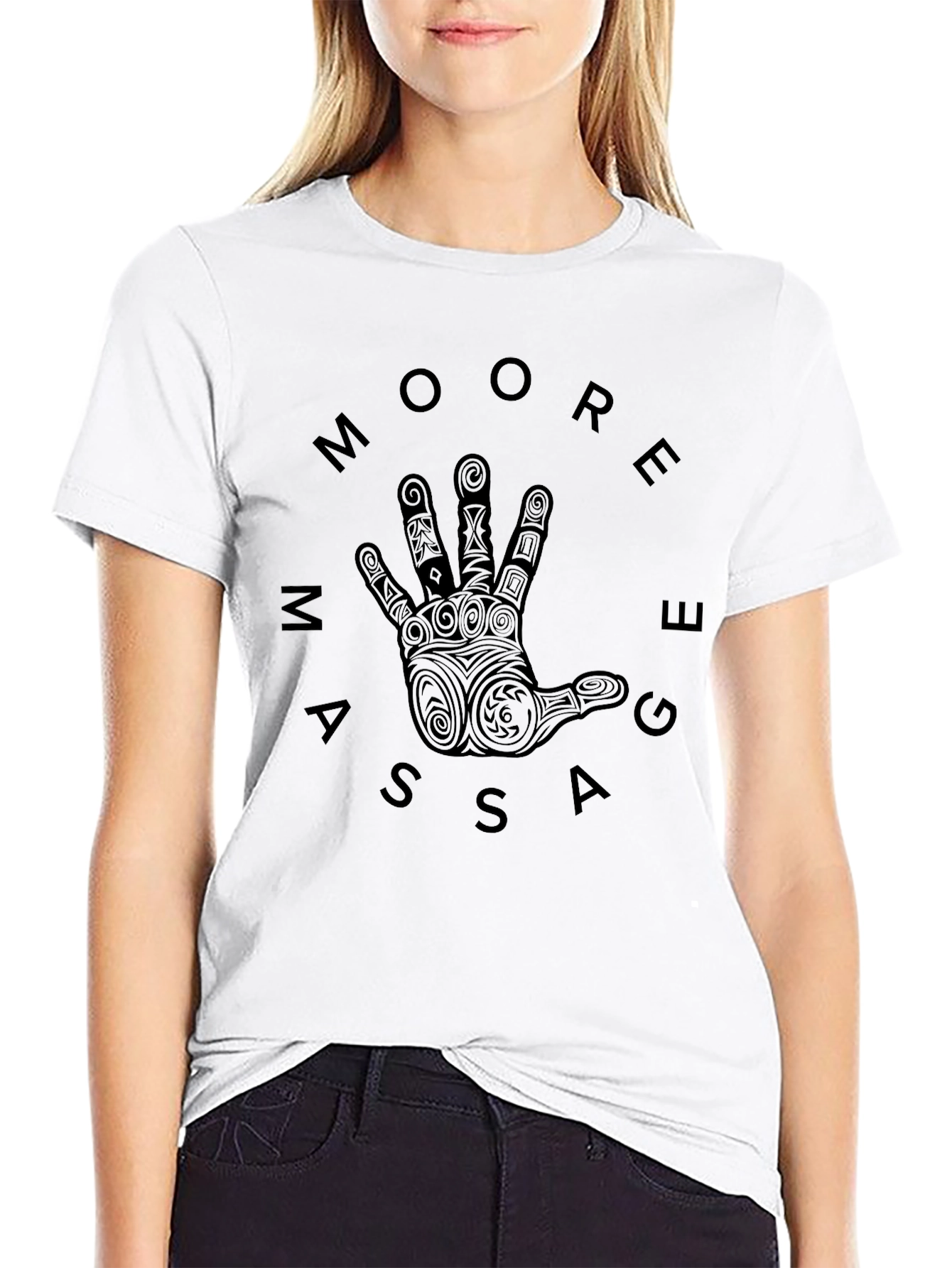 Moorea Massage Black Graphic Tee