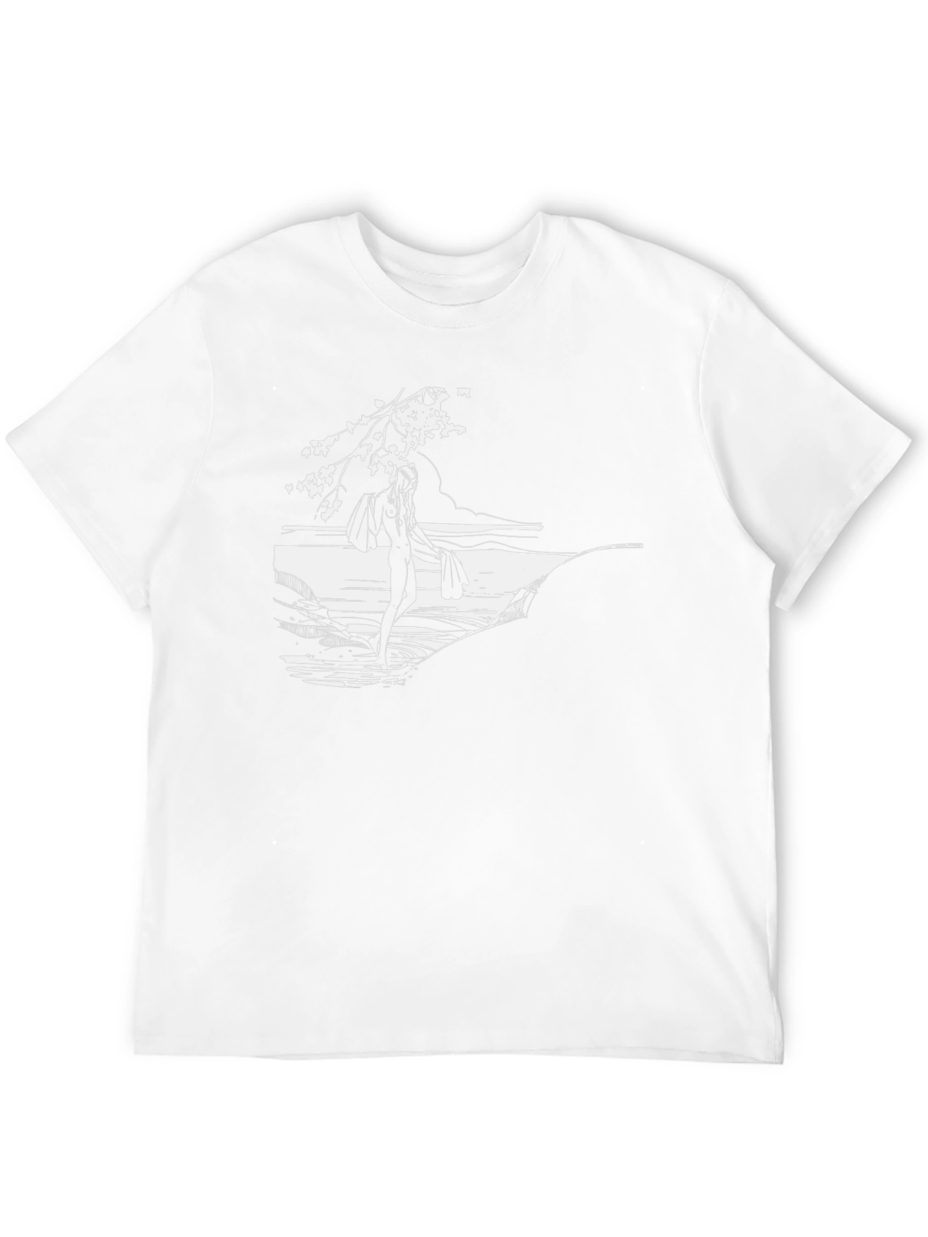 Nature Scene Graphic Tee - Black Cotton Comfort