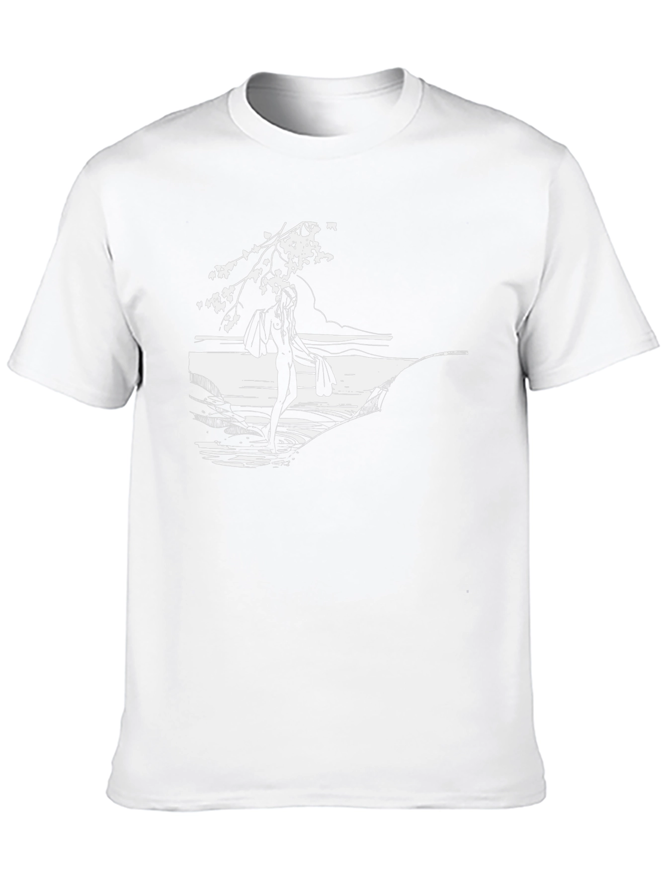 Nature Scene Graphic Tee - Black Cotton Comfort