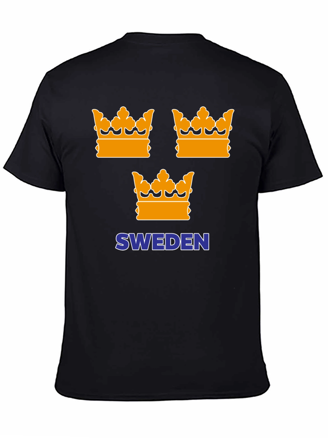 Sweden Crown Graphic Tee - Black