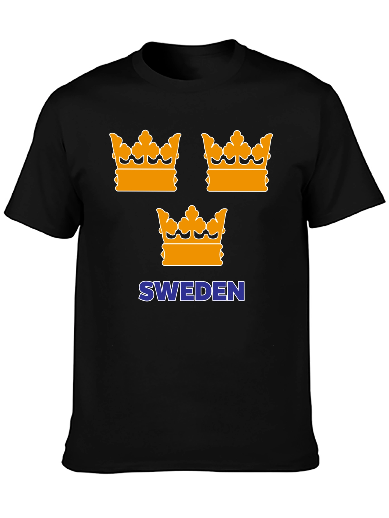 Sweden Crown Graphic Tee - Black