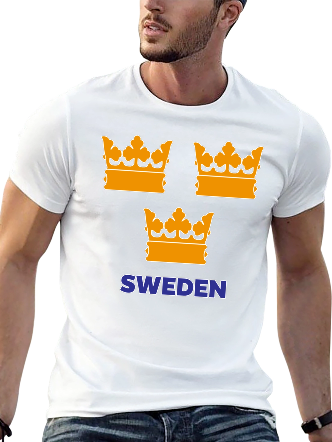 Sweden Crown Graphic Tee - Black