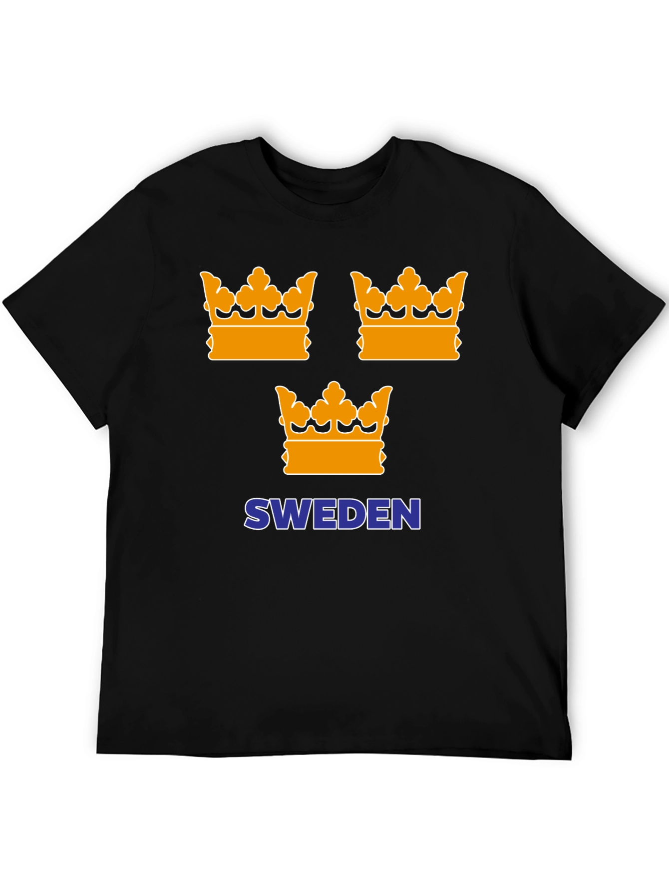 Sweden Crown Graphic Tee - Black
