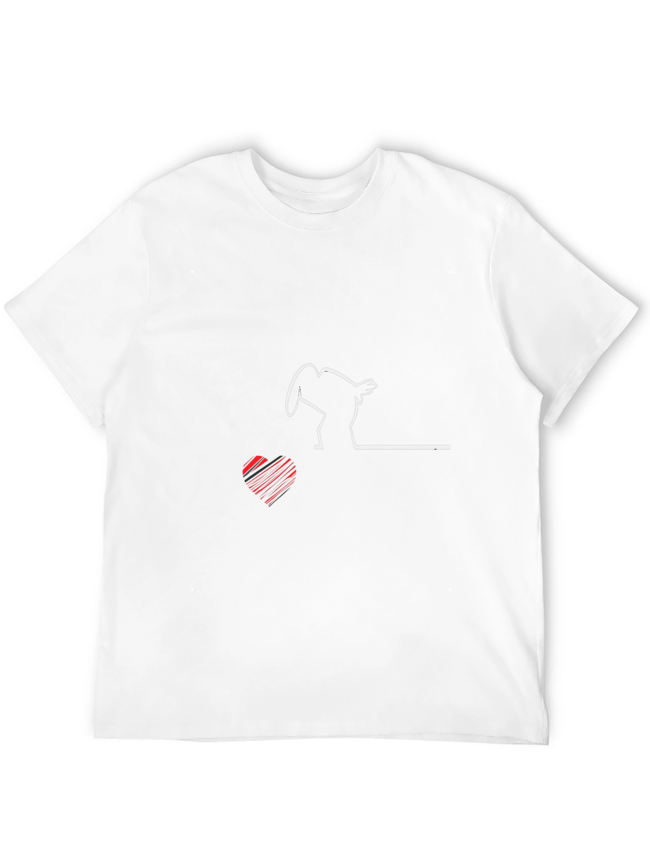 Heart & Line Art T-Shirt
