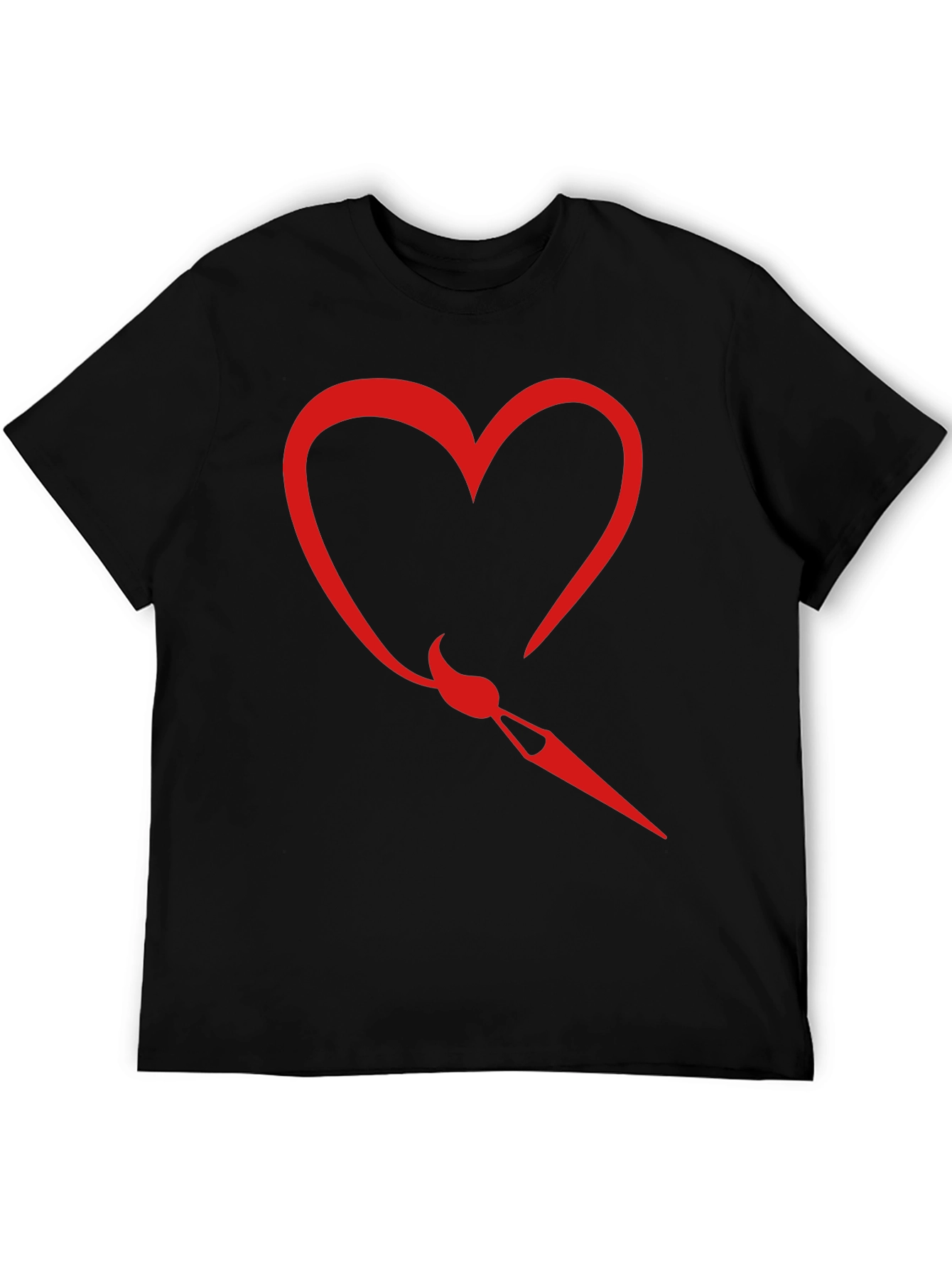 Heart & Paintbrush Graphic Tee - Black