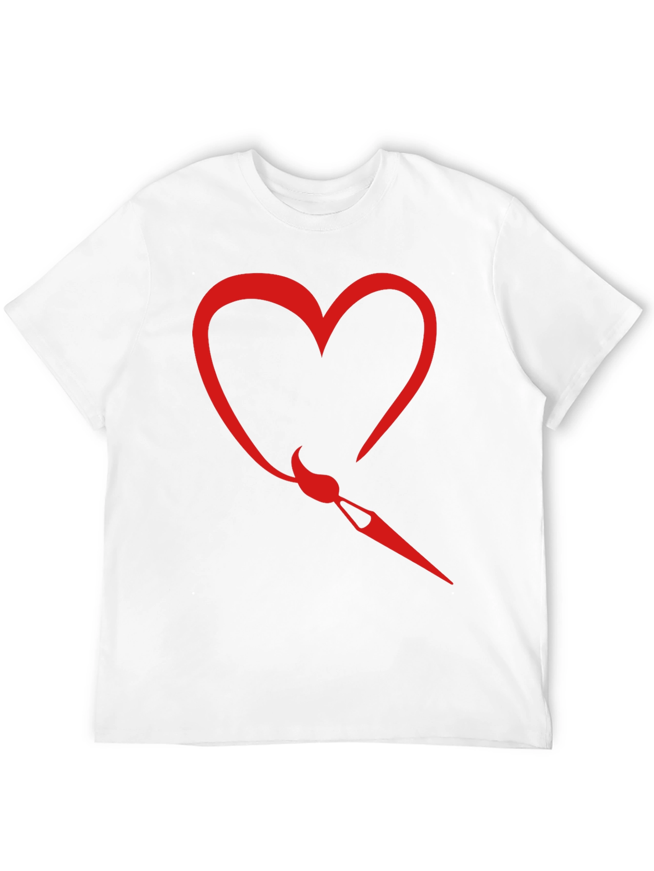 Heart & Paintbrush Graphic Tee - Black