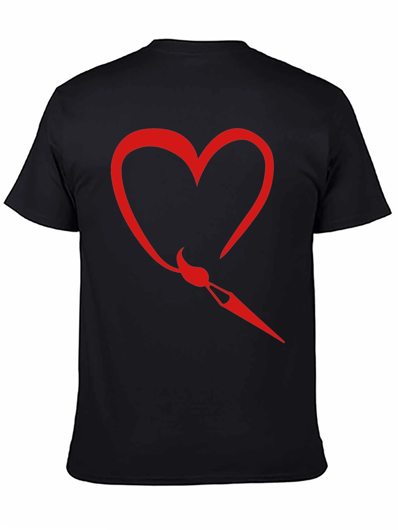 Heart & Paintbrush Graphic Tee - Black