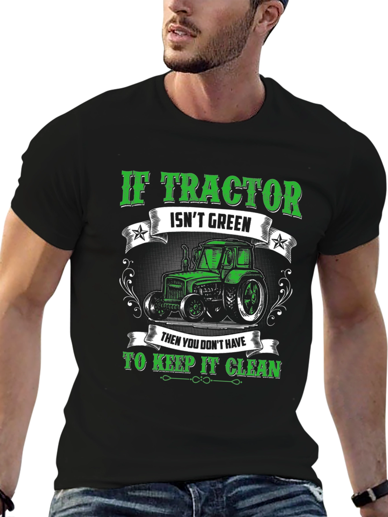 Green Tractor Graphic Tee