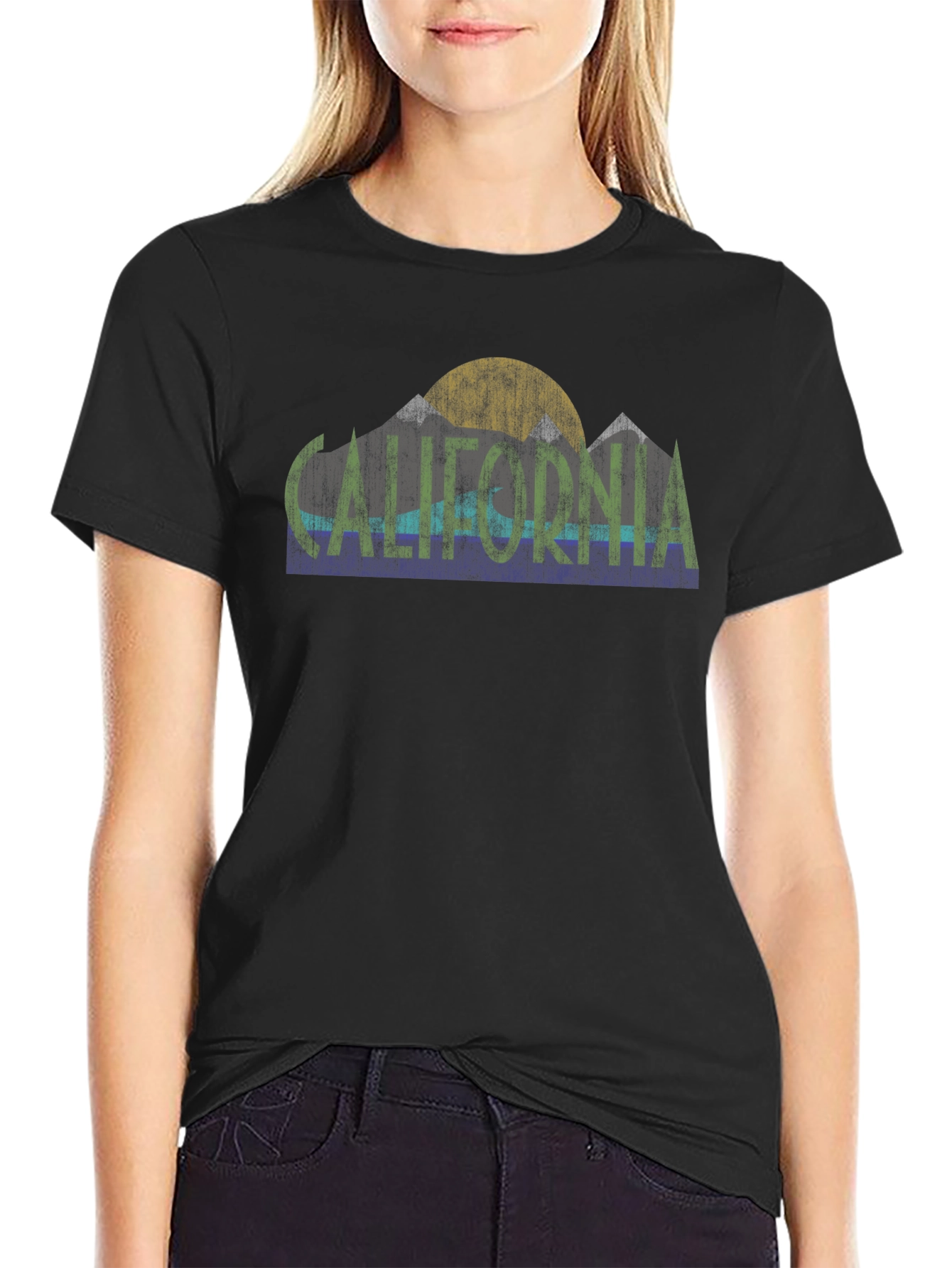 California Graphic Tee - Retro Mountain Design