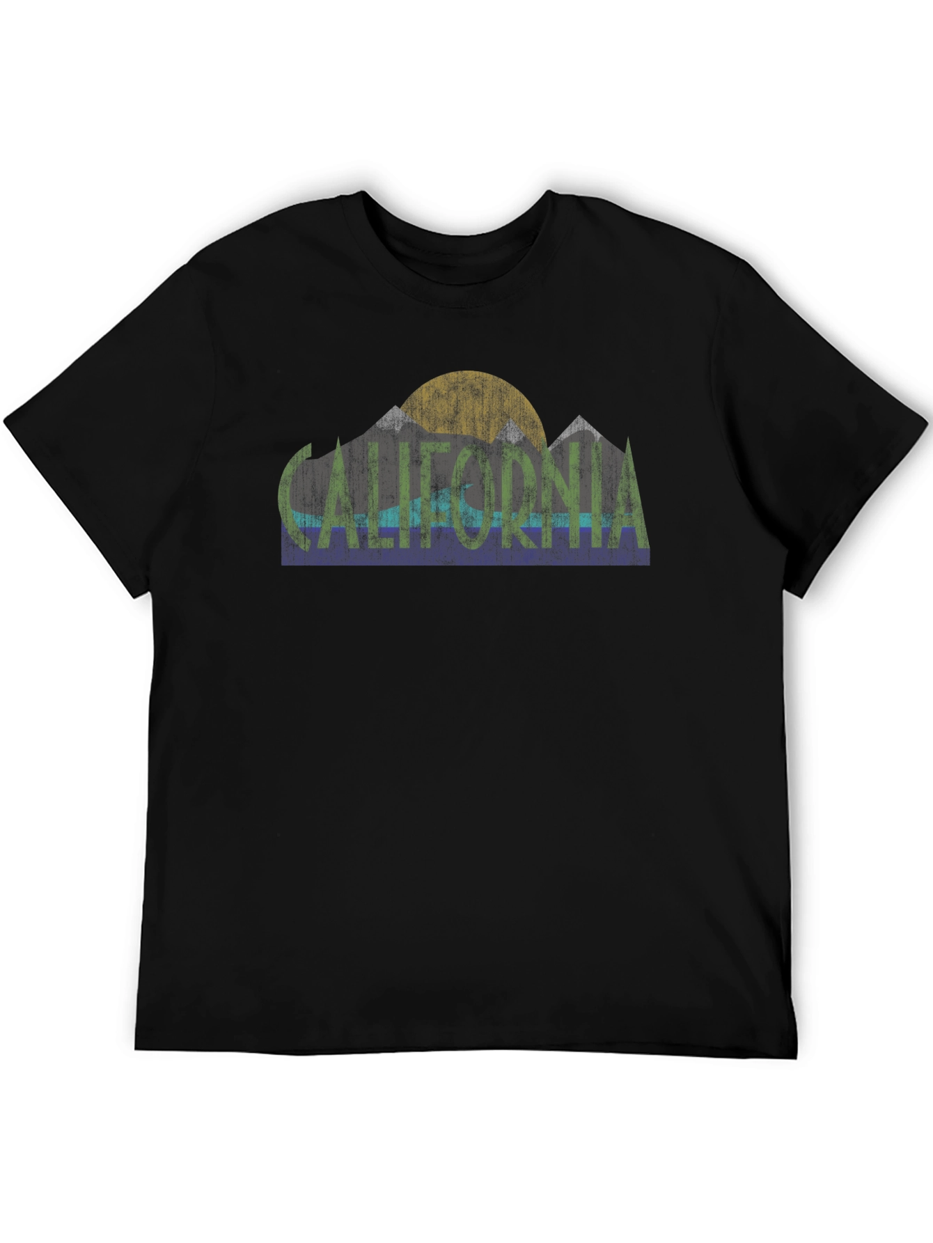 California Graphic Tee - Retro Mountain Design