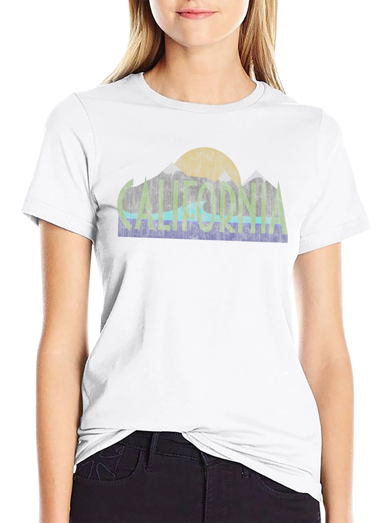 California Graphic Tee - Retro Mountain Design