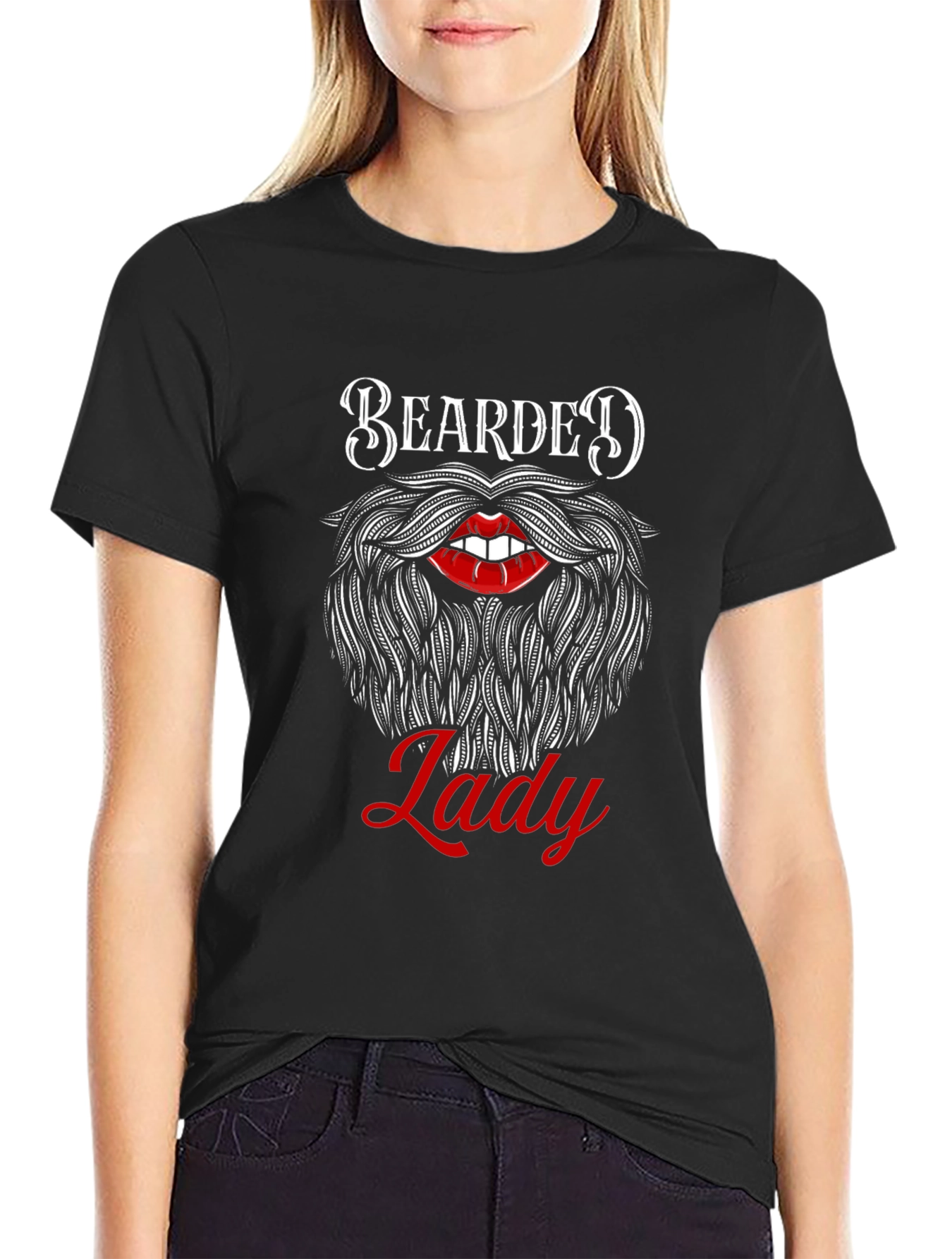 Bearded Lady Graphic Tee - Unique Funny Design