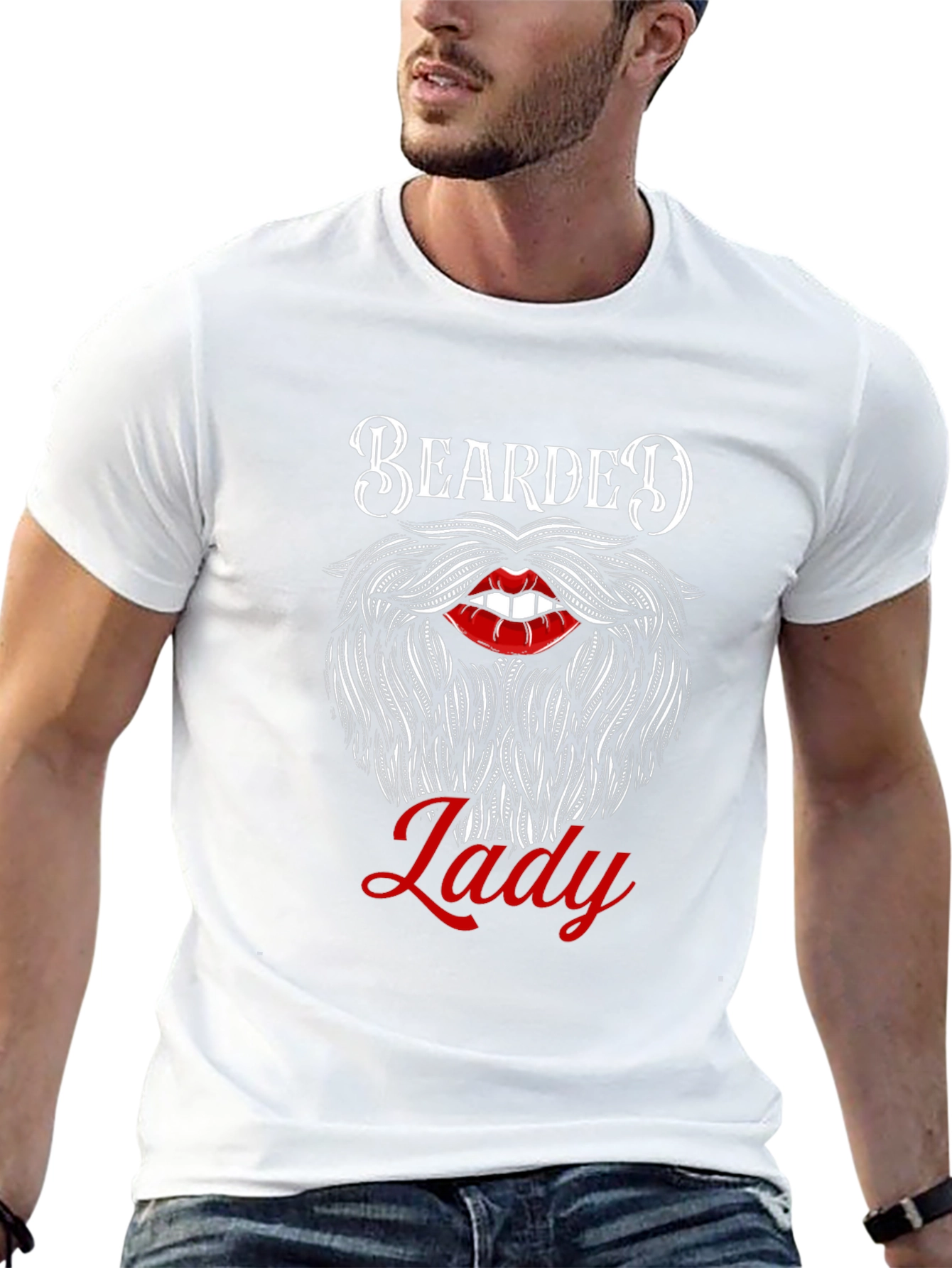 Bearded Lady Graphic Tee - Unique Funny Design