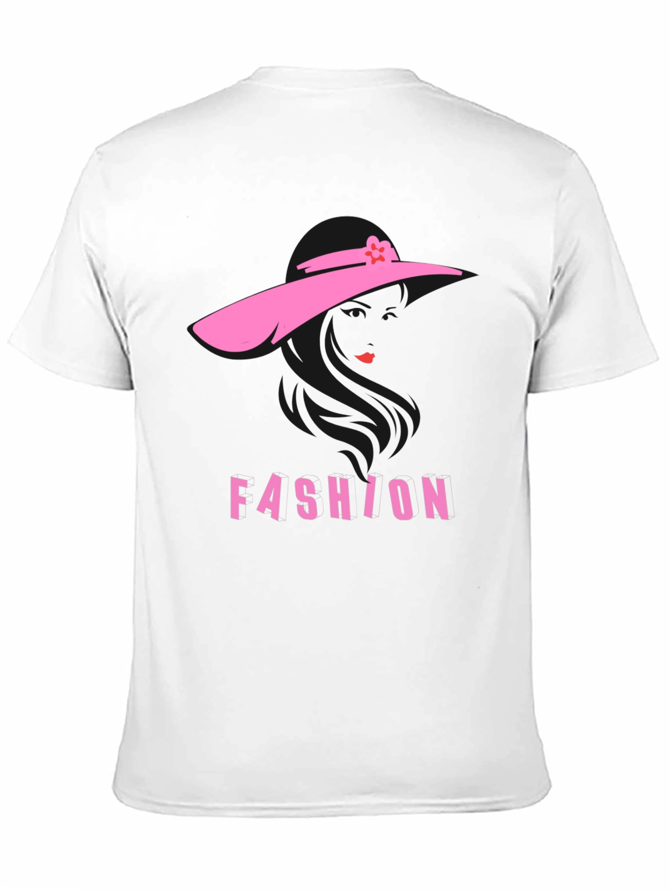 Stylish Fashion T-Shirt - Pink Silhouette Design