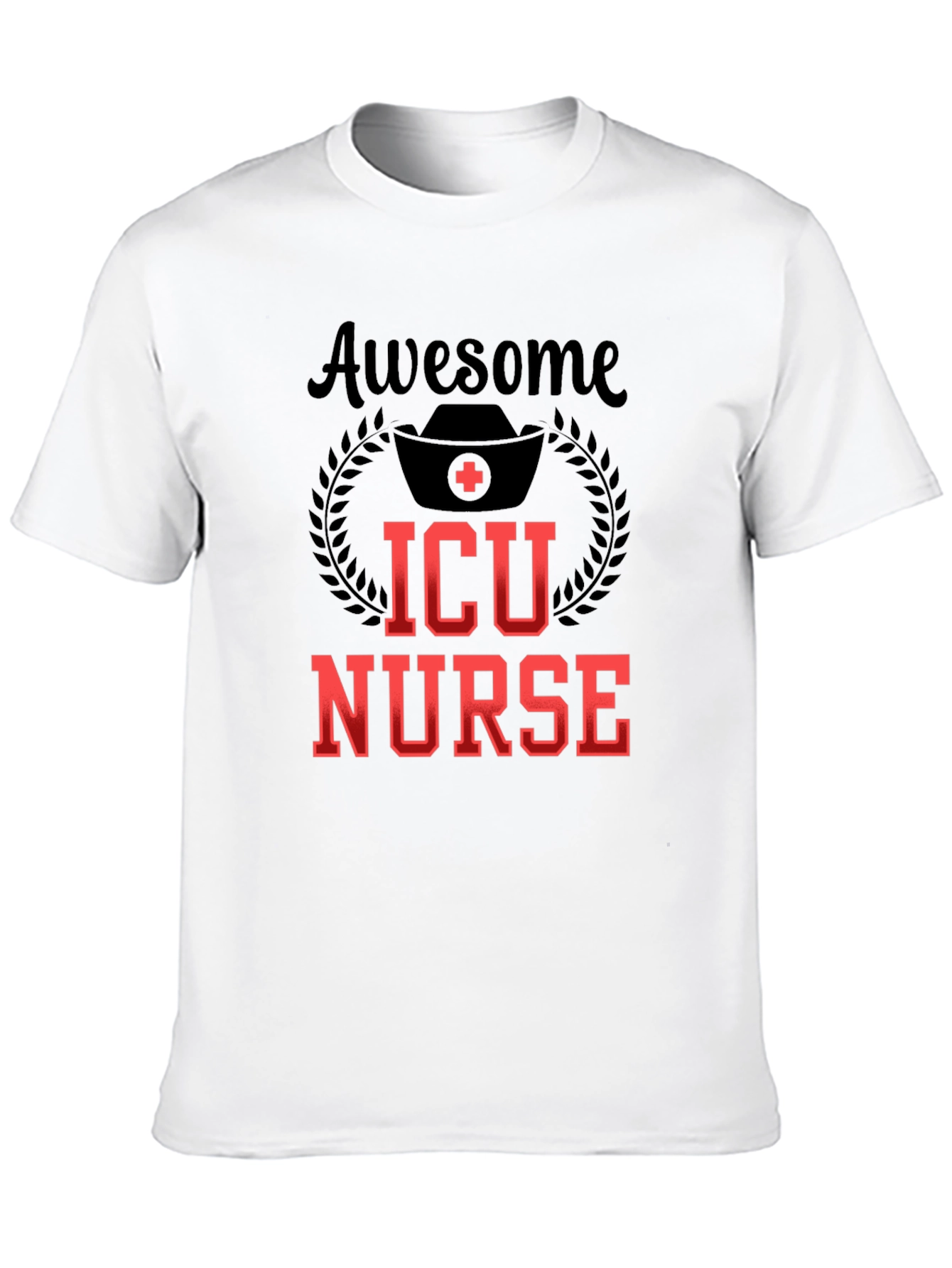 Awesome ICU Nurse Graphic Tee - Black