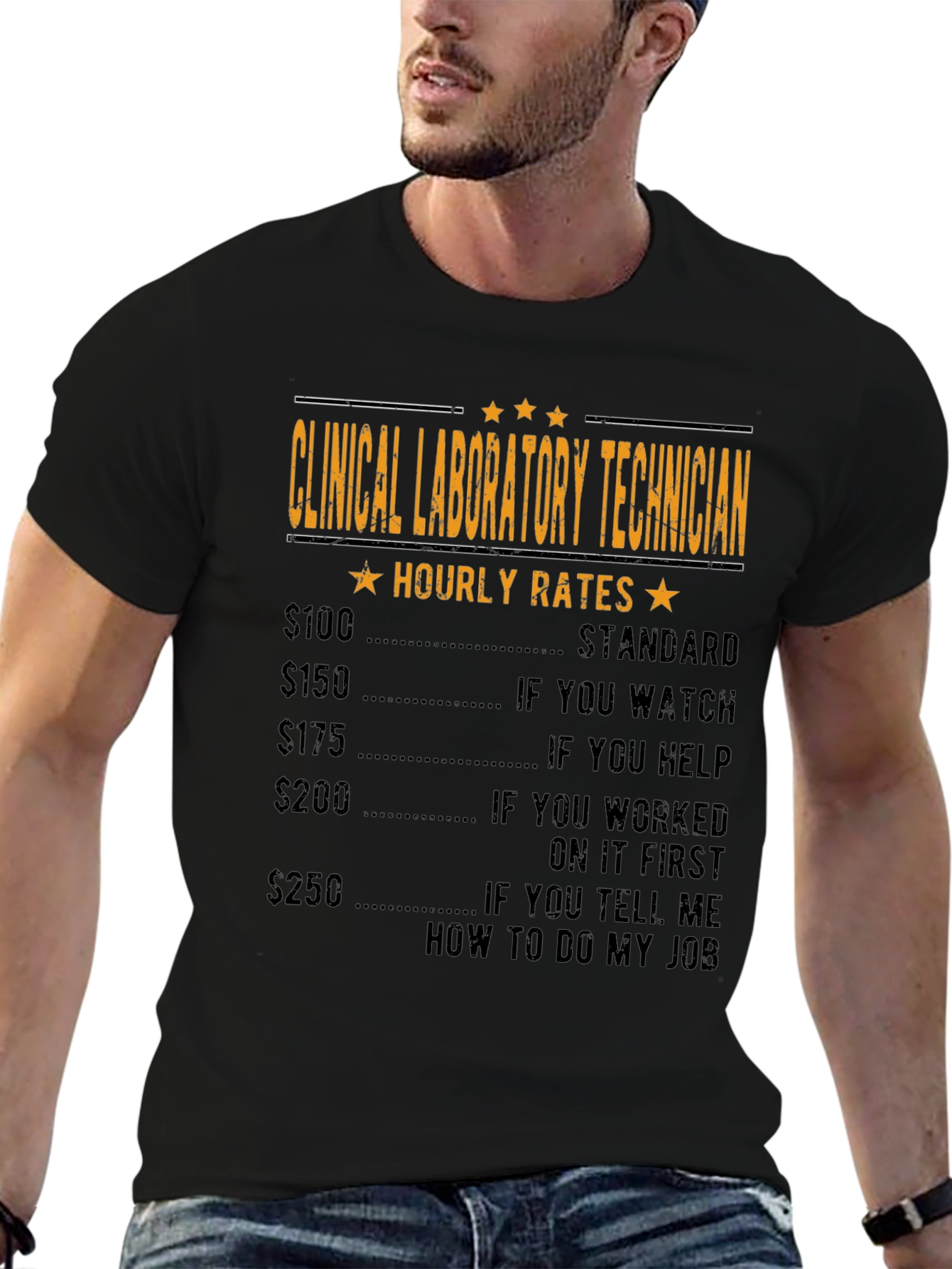 Clinical Lab Tech Hourly Rates Funny T-Shirt