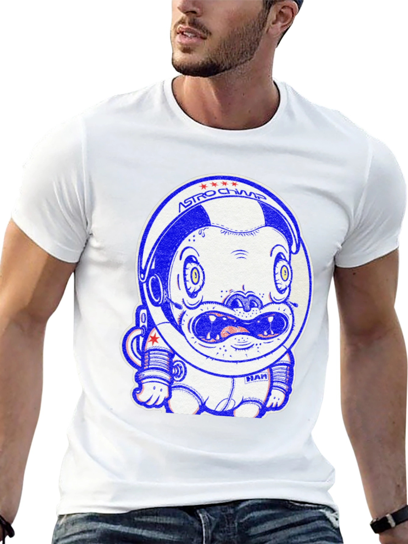 Astro Chimp Graphic Tee - Space Monkey Design