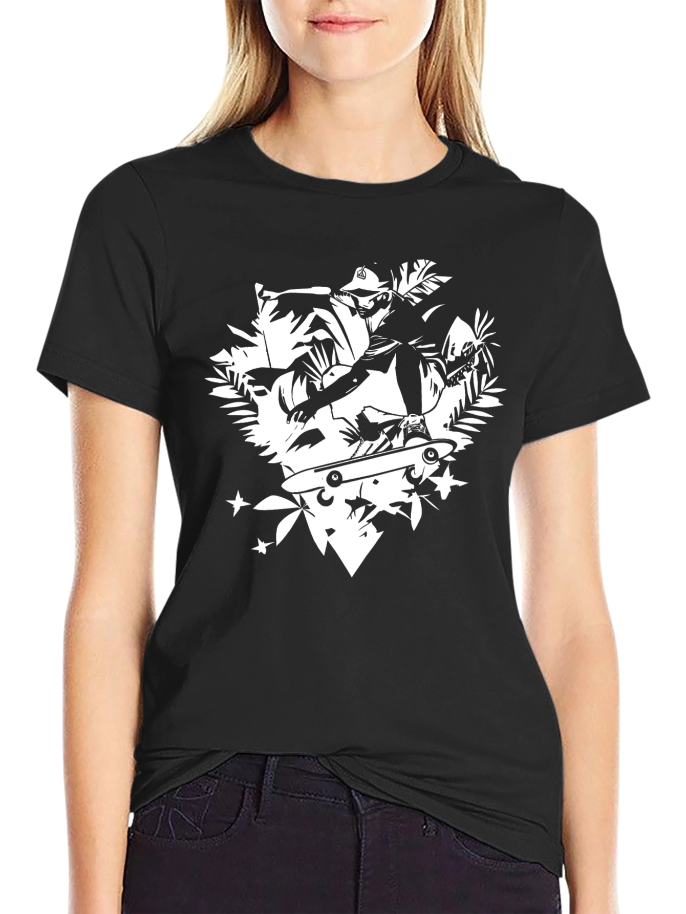 Skateboarding Silhouette Graphic Tee