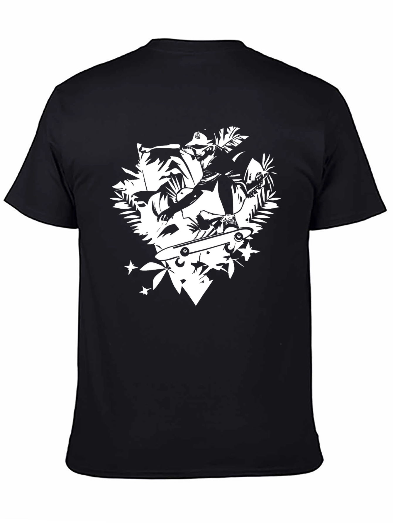 Skateboarding Silhouette Graphic Tee