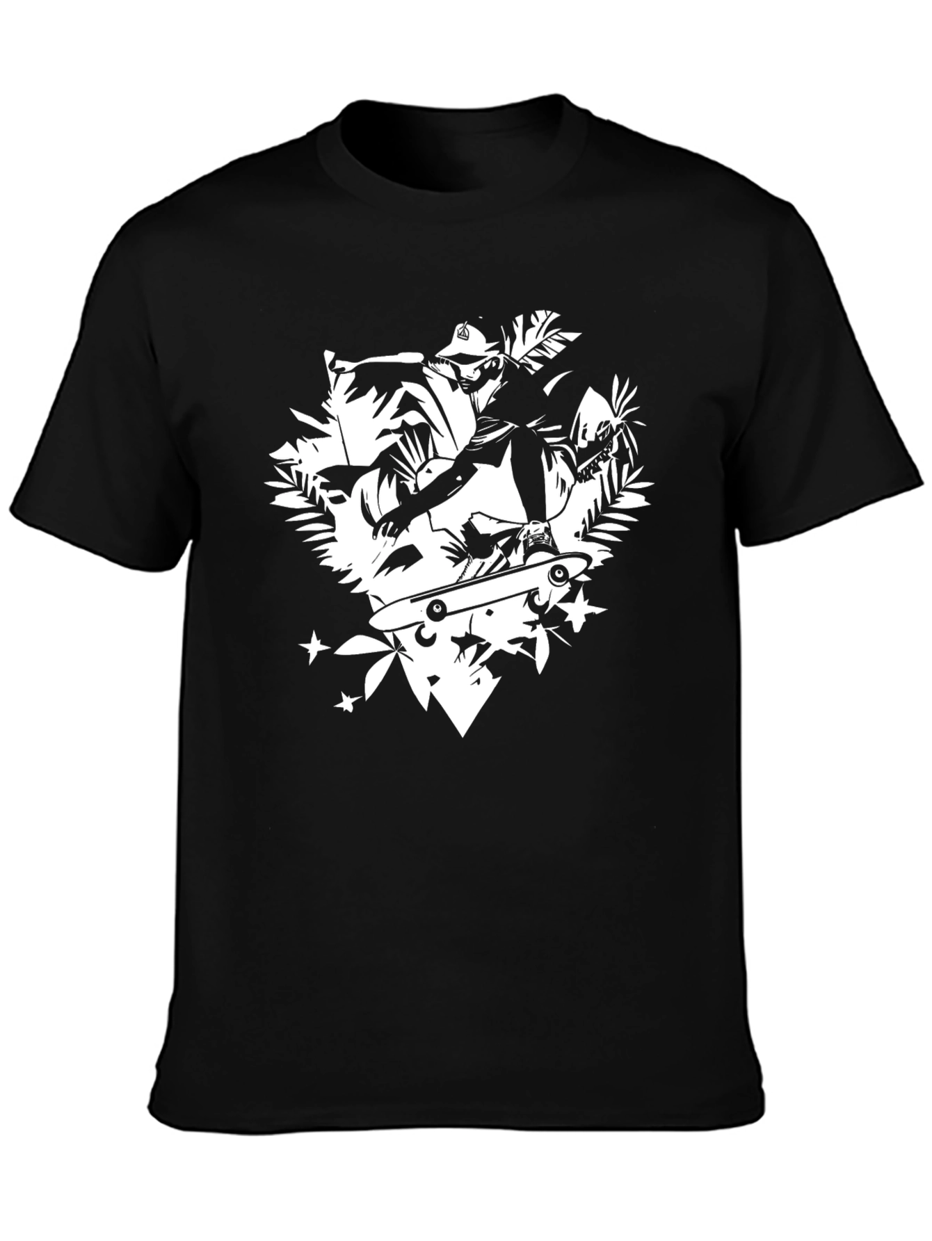 Skateboarding Silhouette Graphic Tee