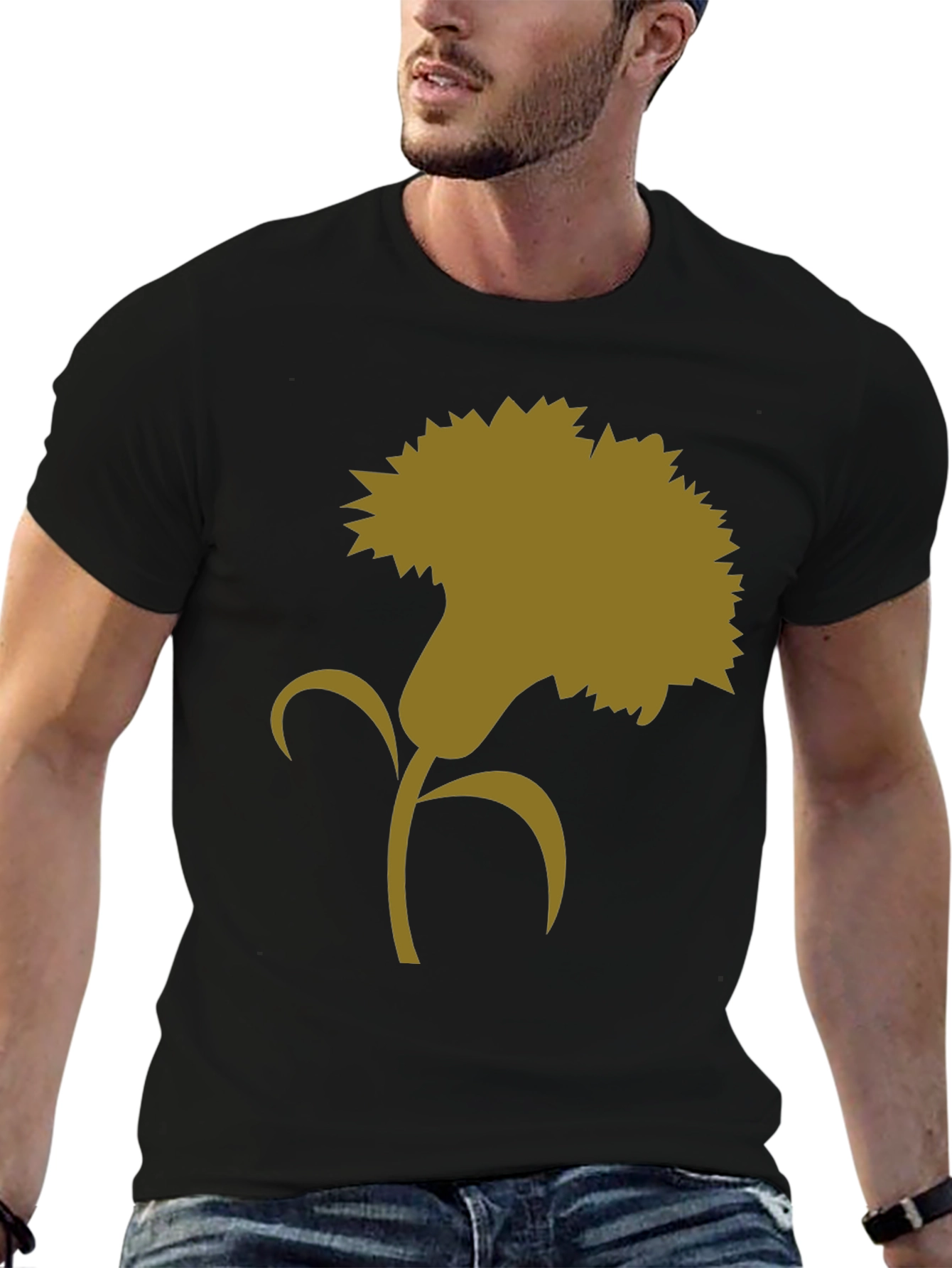 Floral Silhouette Graphic Tee - Classic Style