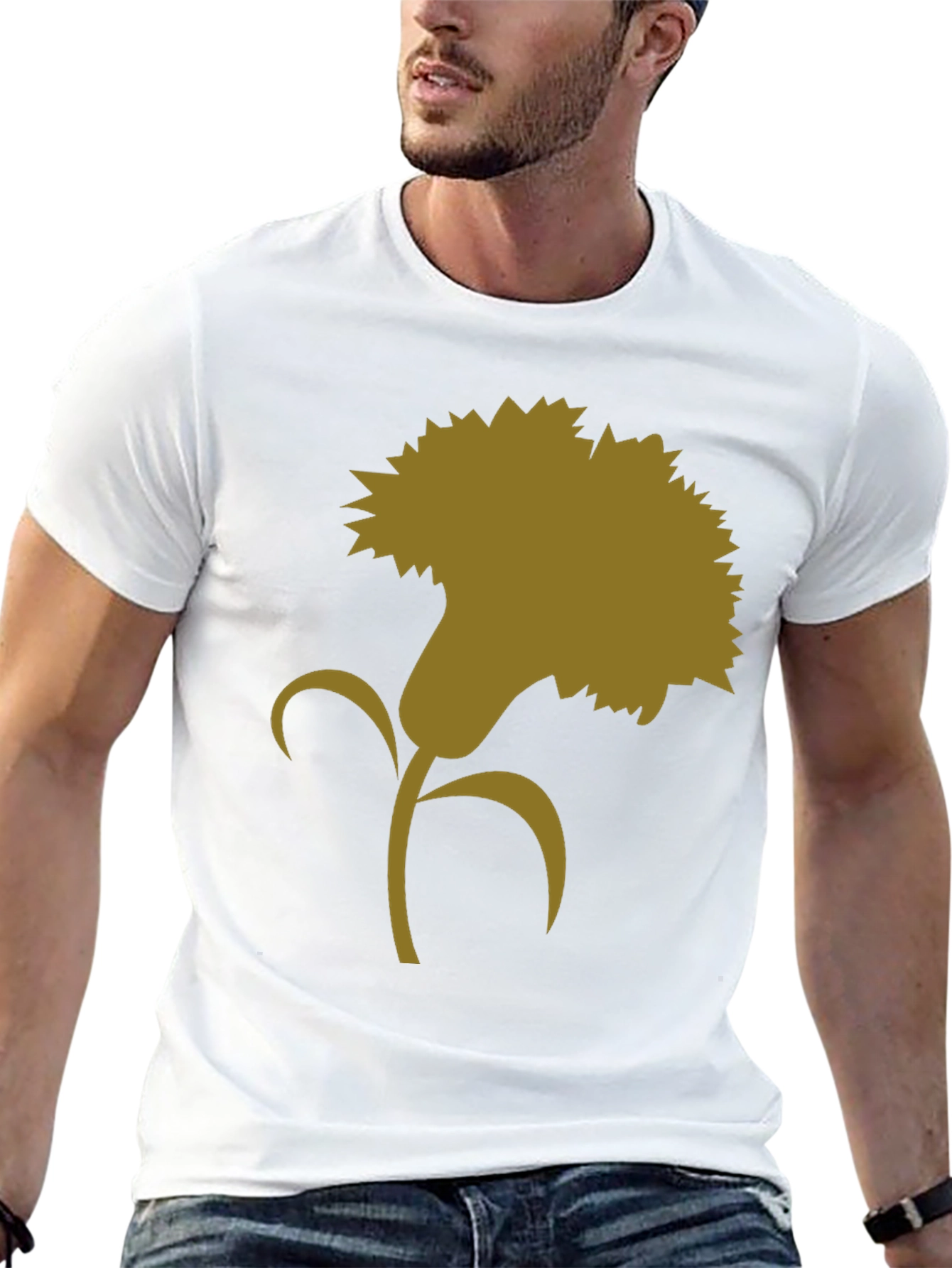 Floral Silhouette Graphic Tee - Classic Style