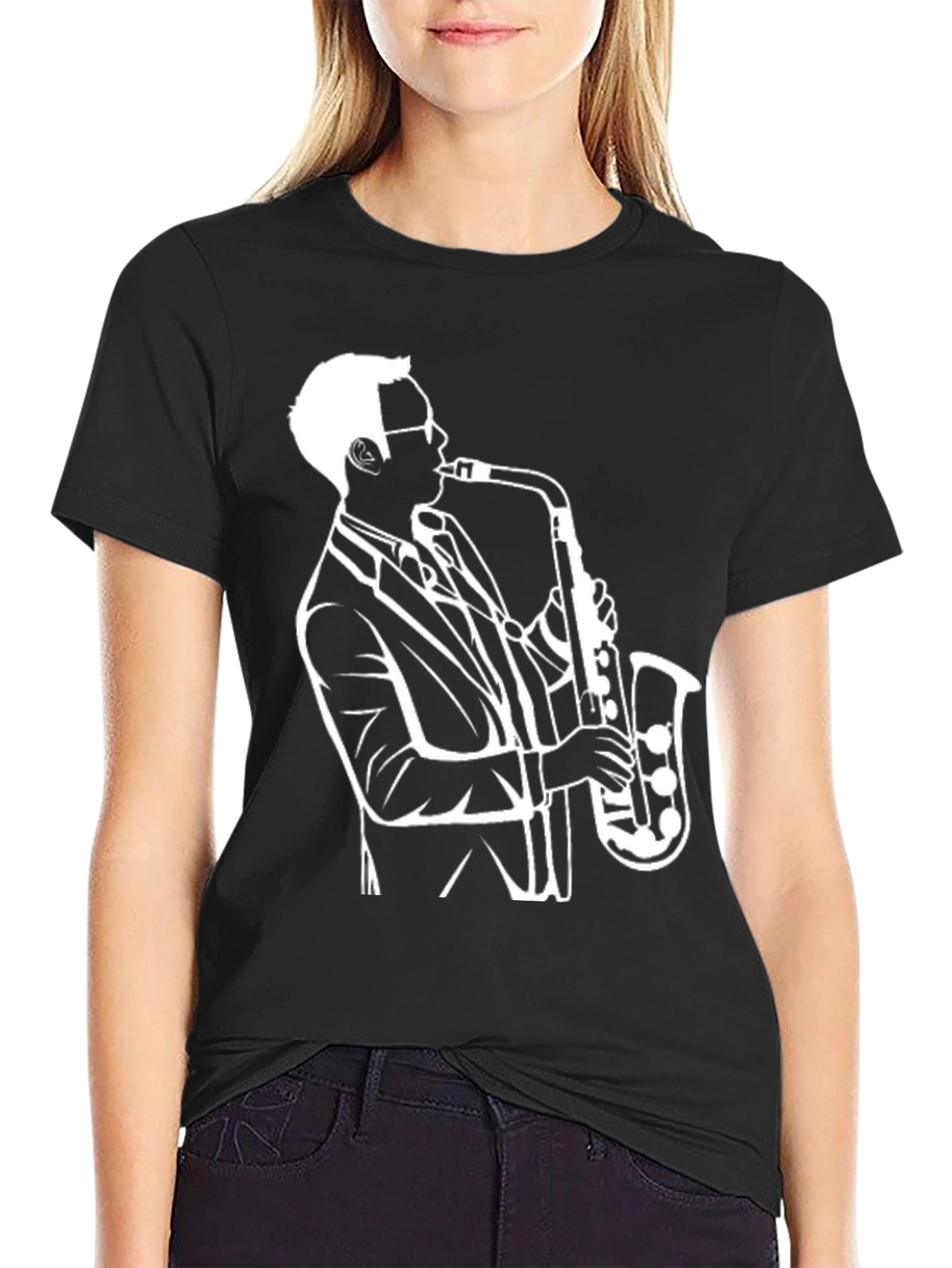 Cool Saxophone Player Graphic Tee