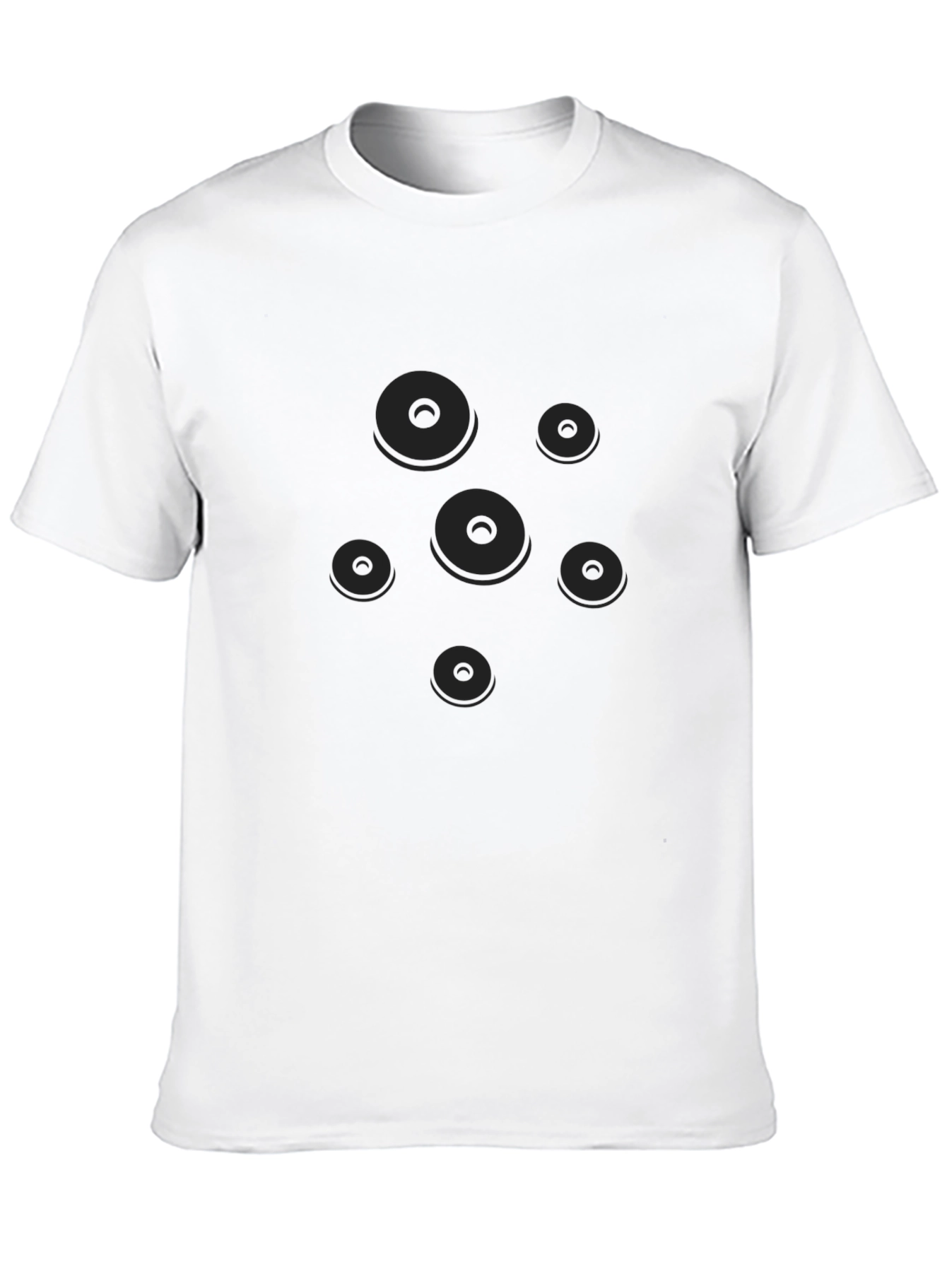 Modern Black T-Shirt with Graphic Circle Design