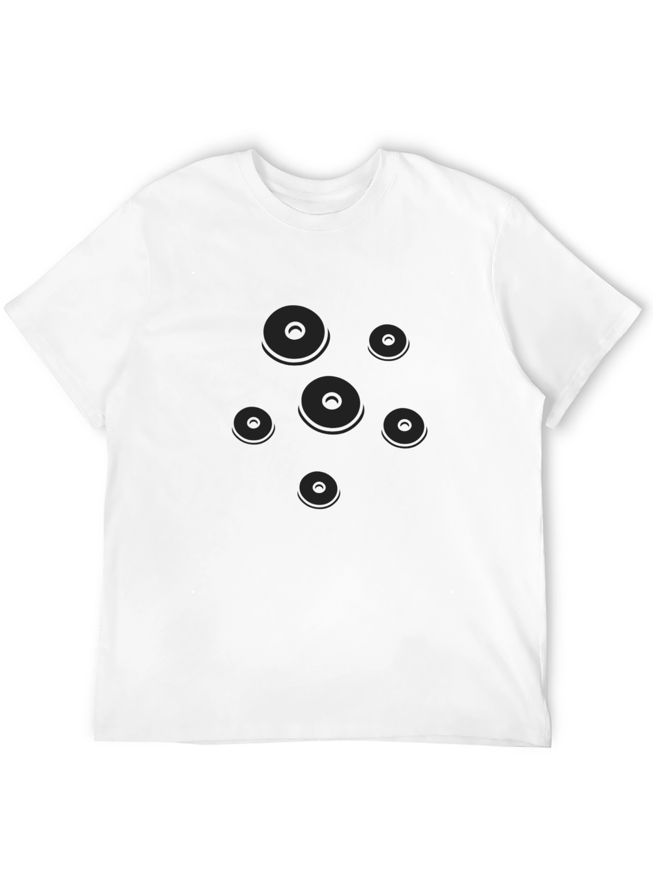 Modern Black T-Shirt with Graphic Circle Design