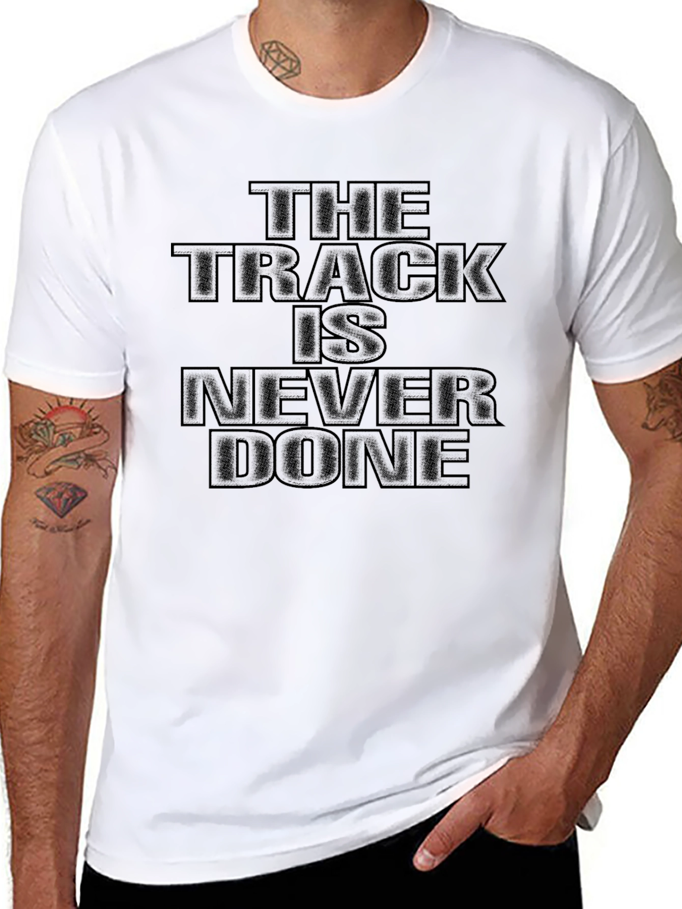 The Track Is Never Done Black T-Shirt