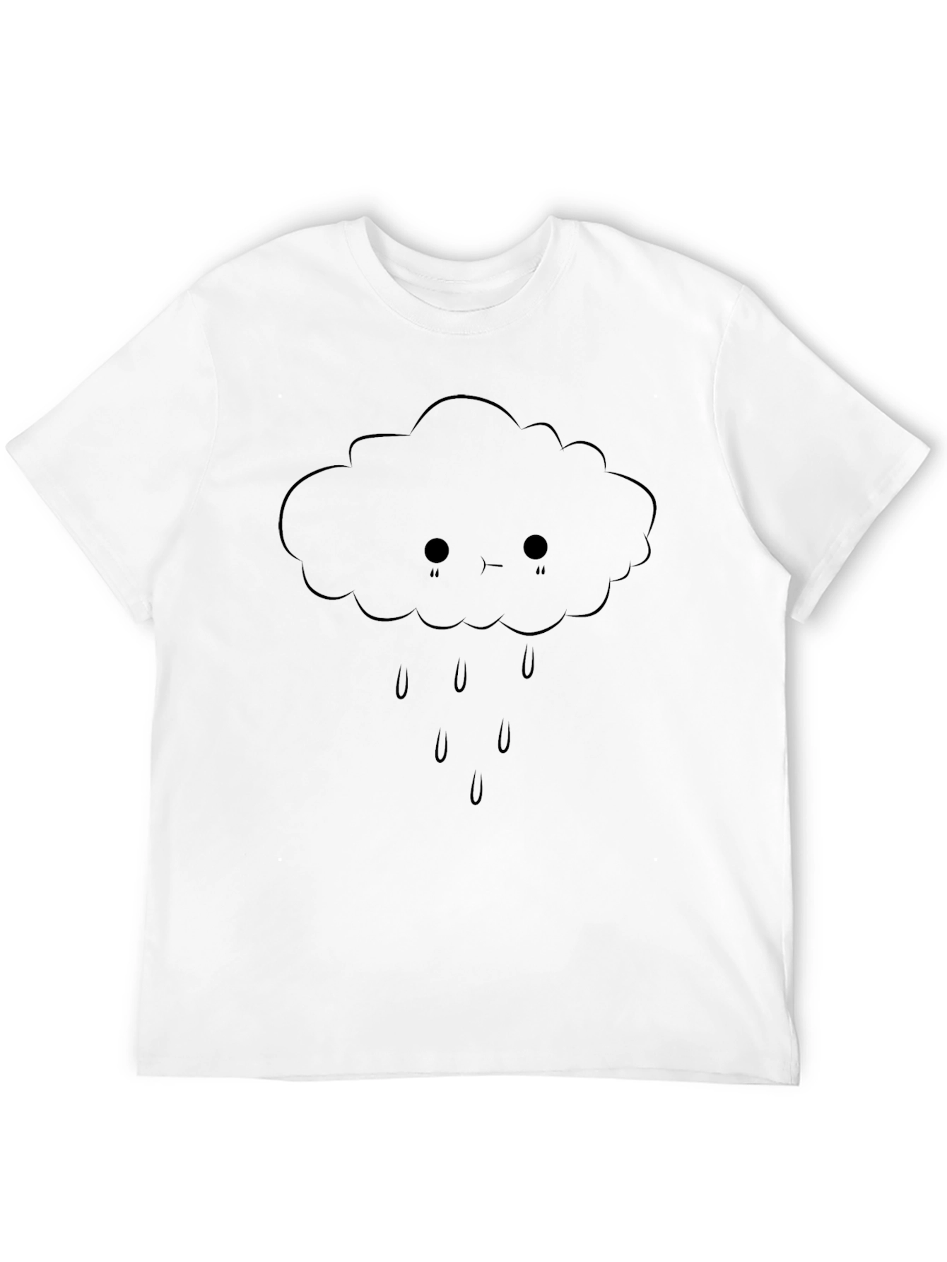 Sad Cloud Graphic Tee - Unisex Black T-Shirt