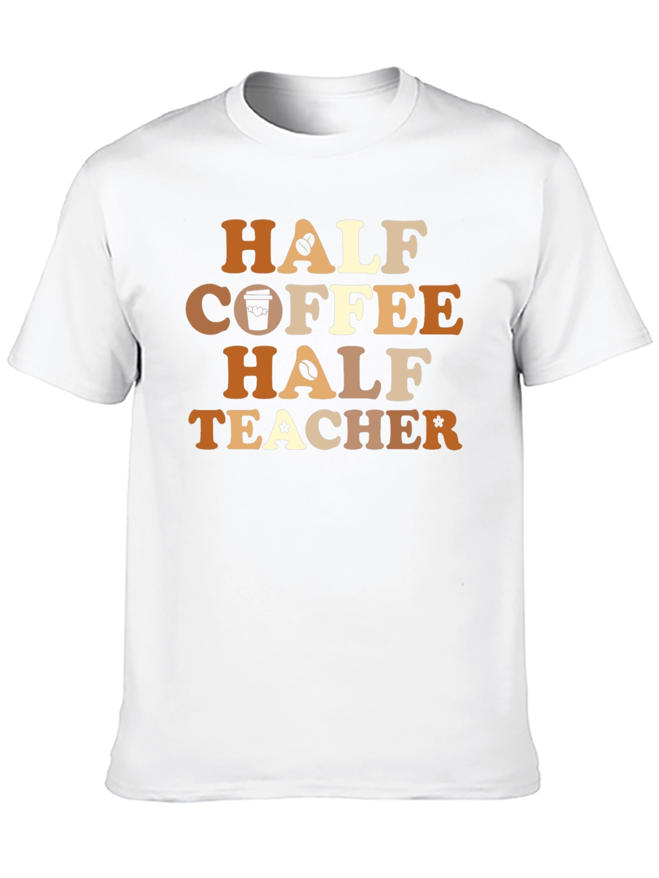 Half Coffee Half Teacher Graphic Tee