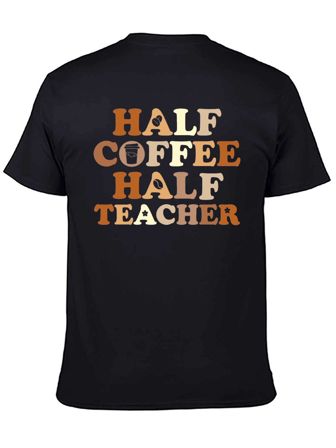 Half Coffee Half Teacher Graphic Tee