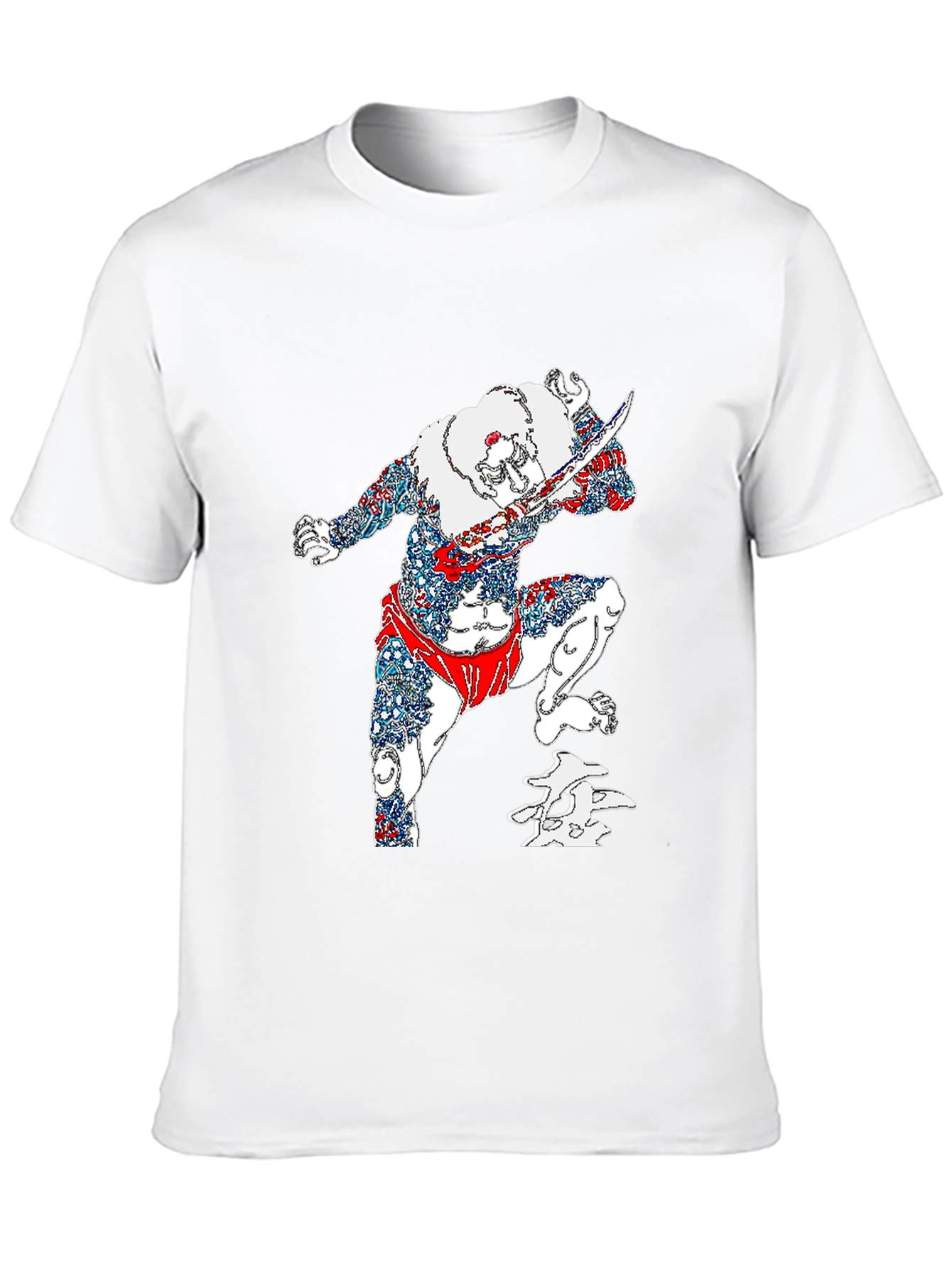 Warrior Graphic Print Black T-Shirt