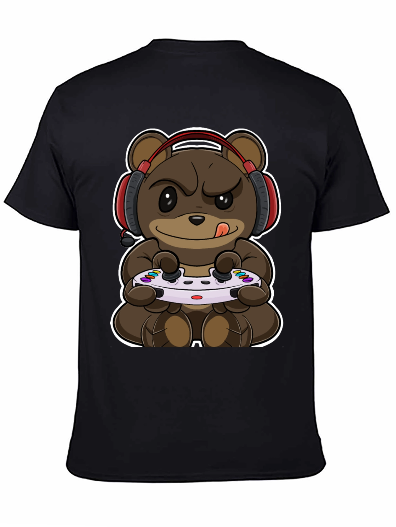 Gamer Bear Graphic Tee - Playful Style
