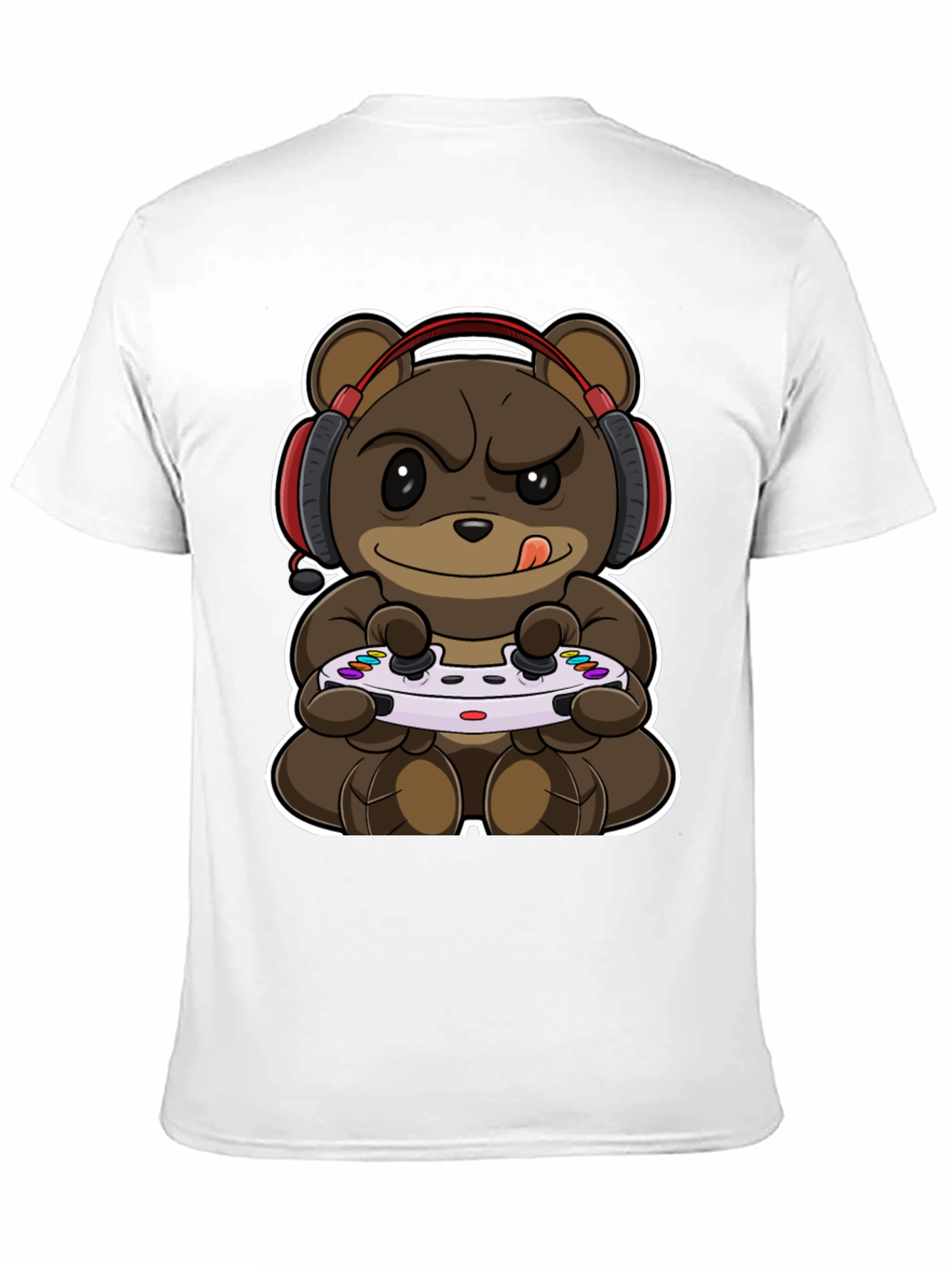 Gamer Bear Graphic Tee - Playful Style