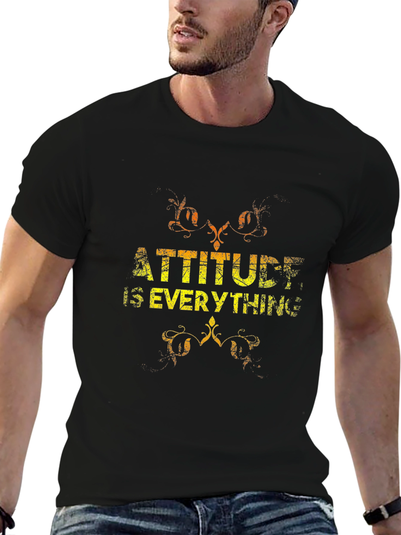 Attitude is Everything Black Graphic Tee