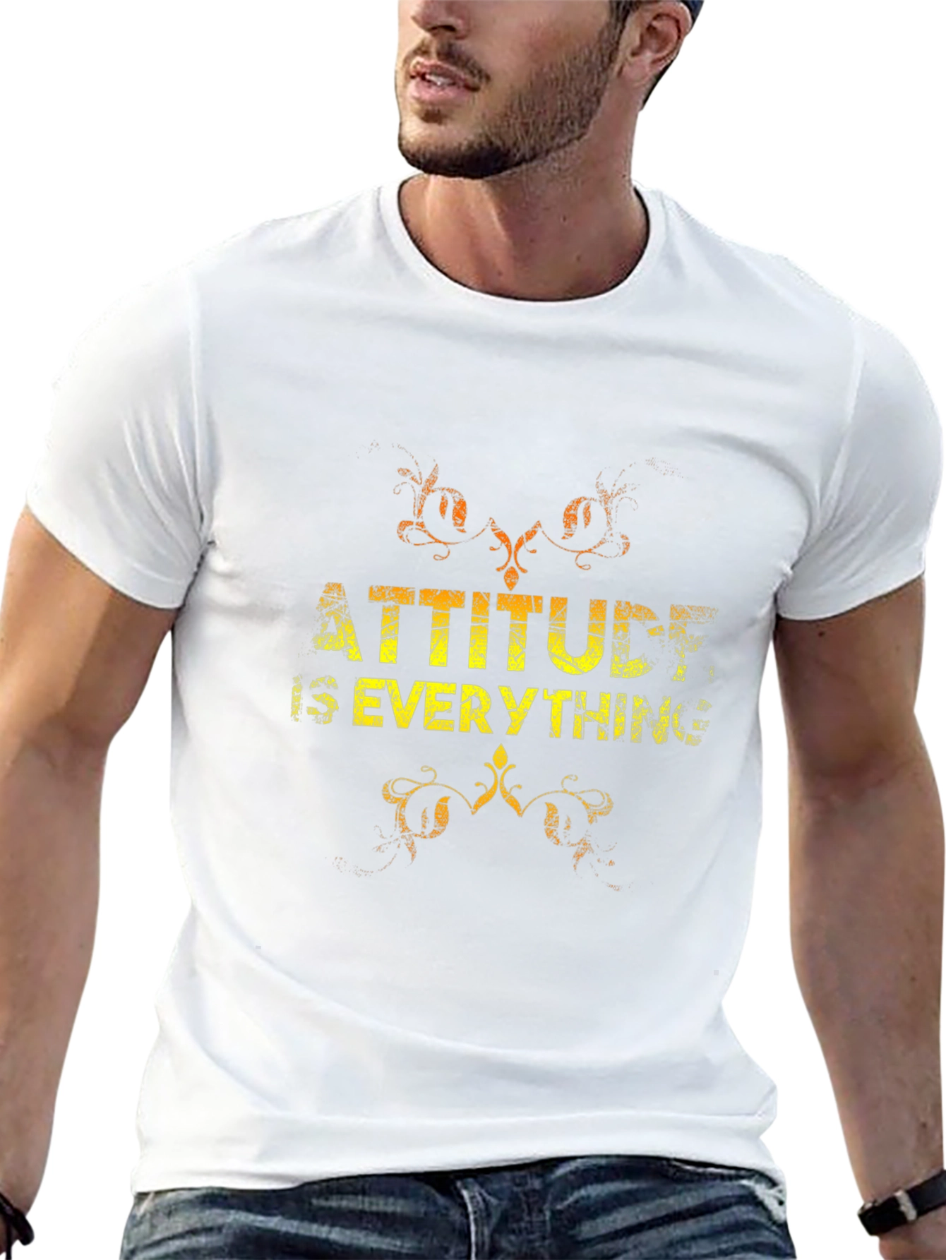 Attitude is Everything Black Graphic Tee