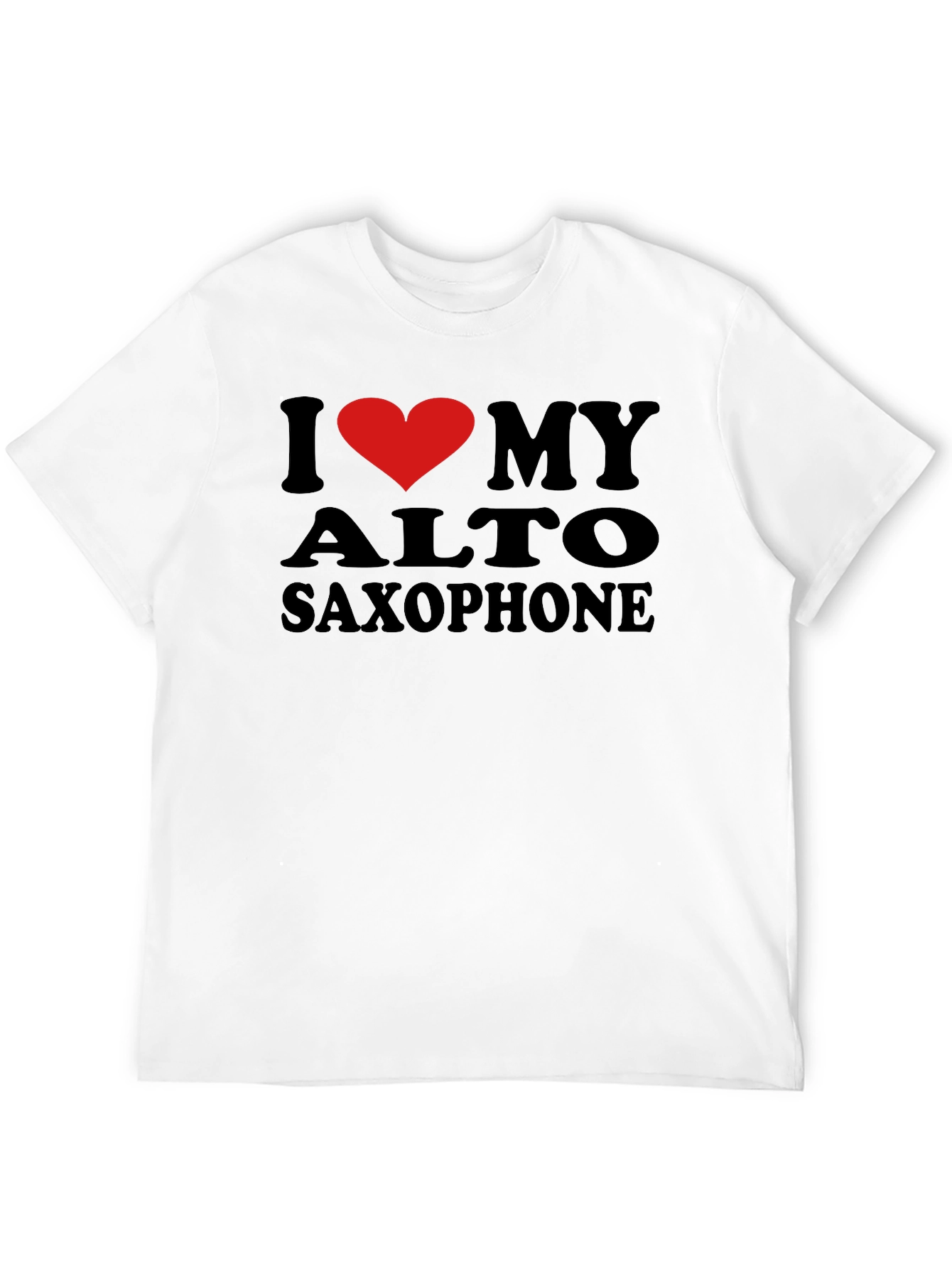 I Love My Alto Saxophone Black T-Shirt