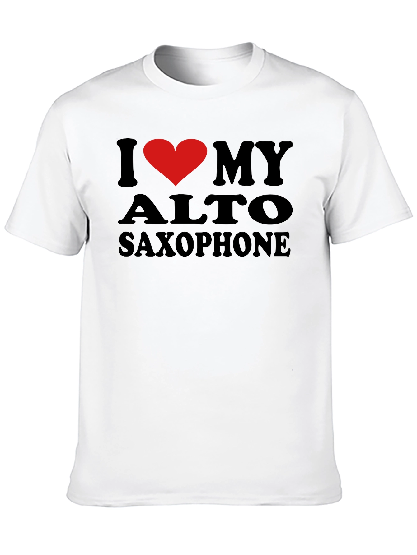 I Love My Alto Saxophone Black T-Shirt