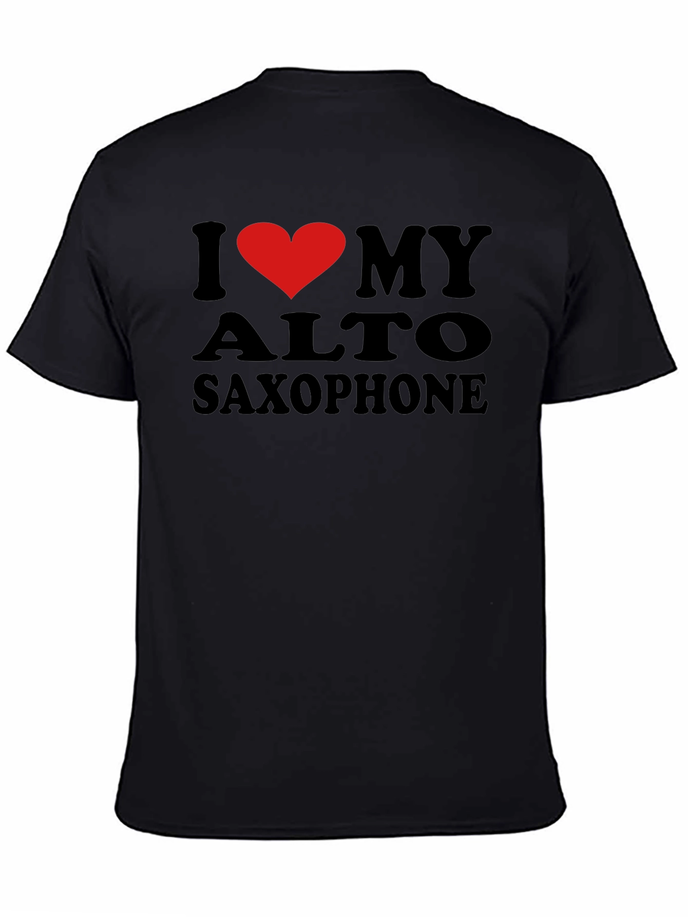 I Love My Alto Saxophone Black T-Shirt