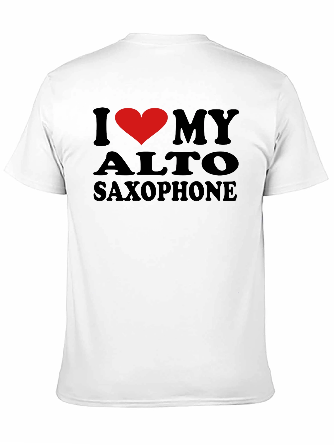 I Love My Alto Saxophone Black T-Shirt