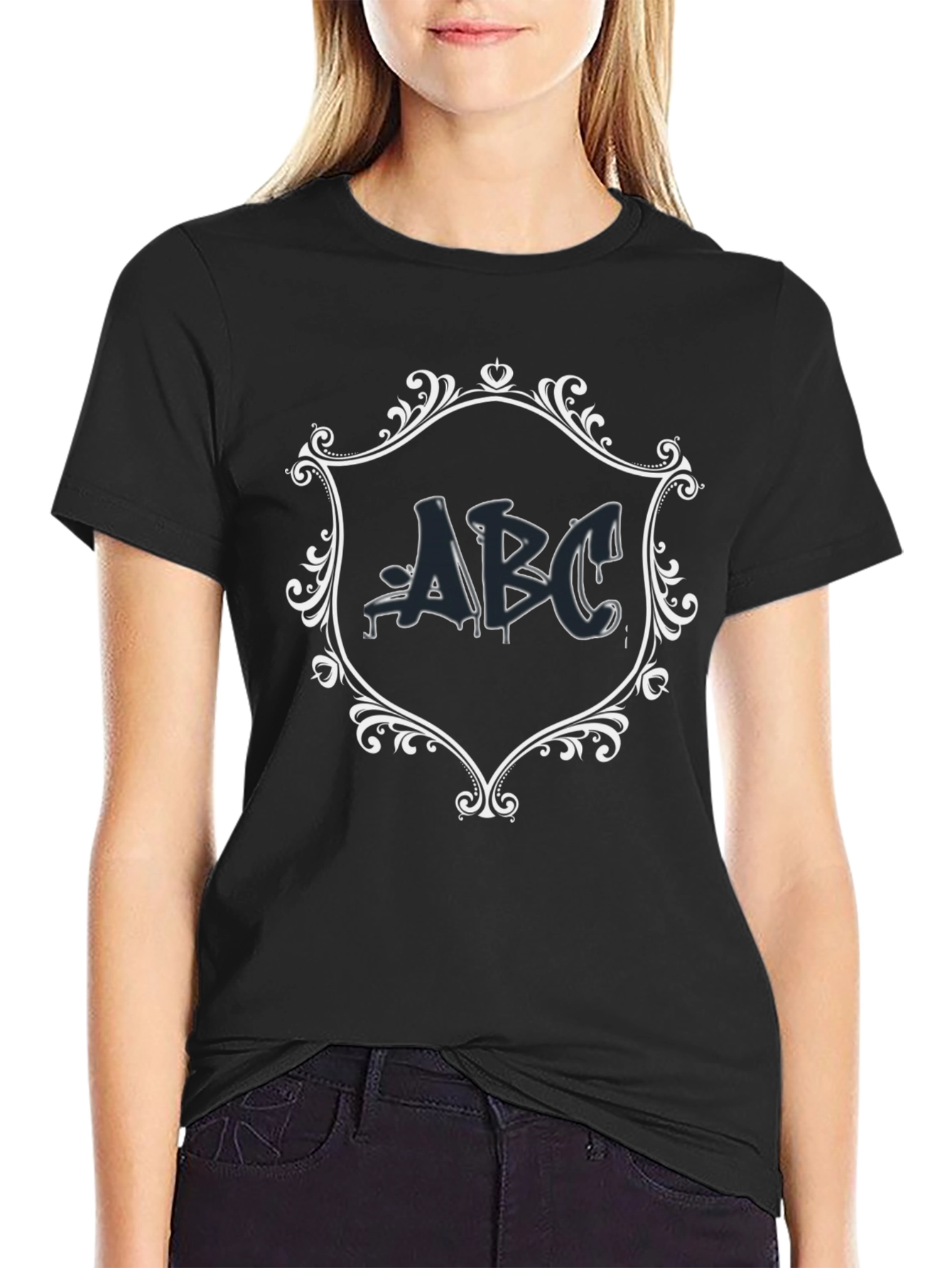 ABC Graphic Tee - Mens Black Casual T-Shirt
